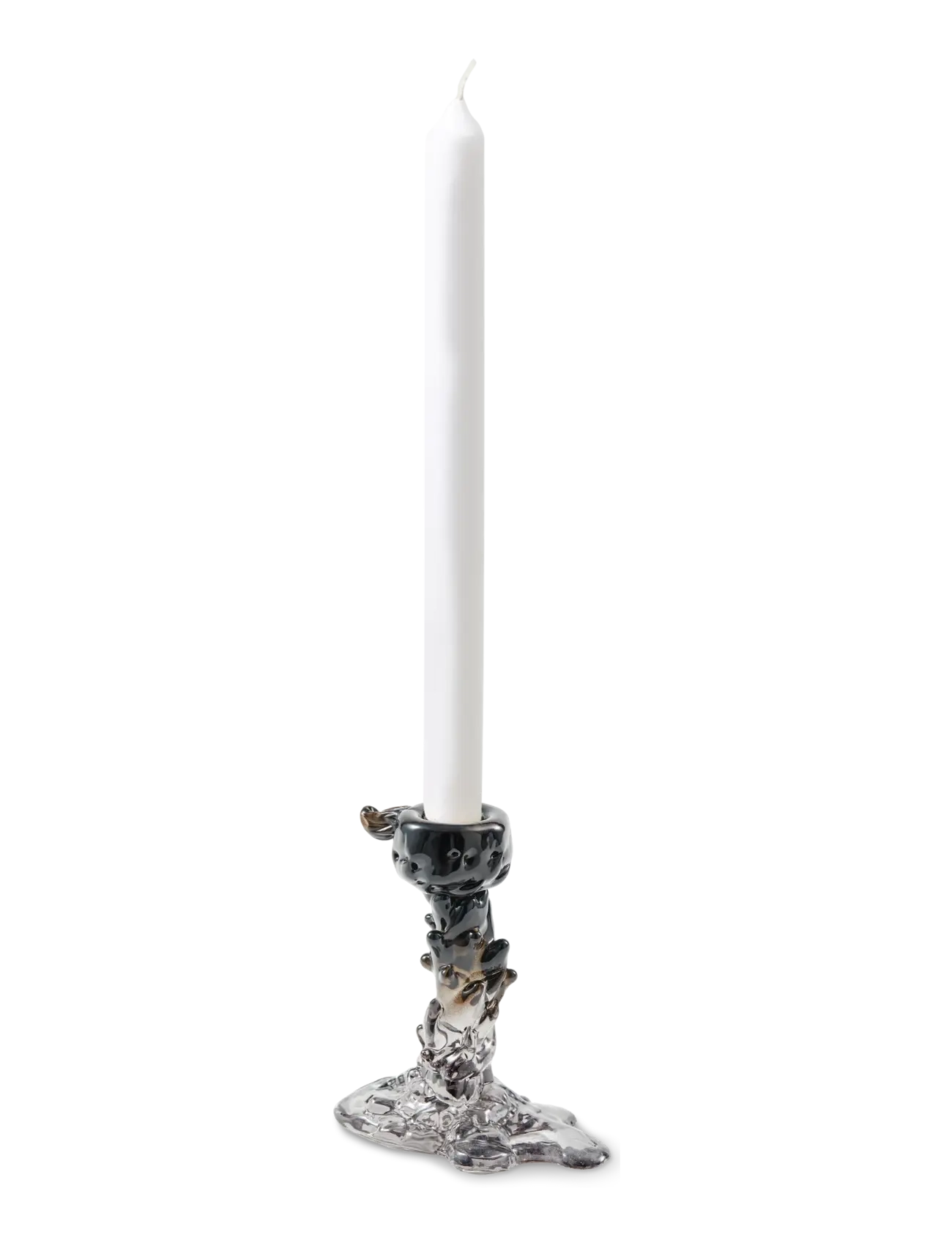 POLSPOTTEN - drip candle holder glass black S - black - 2