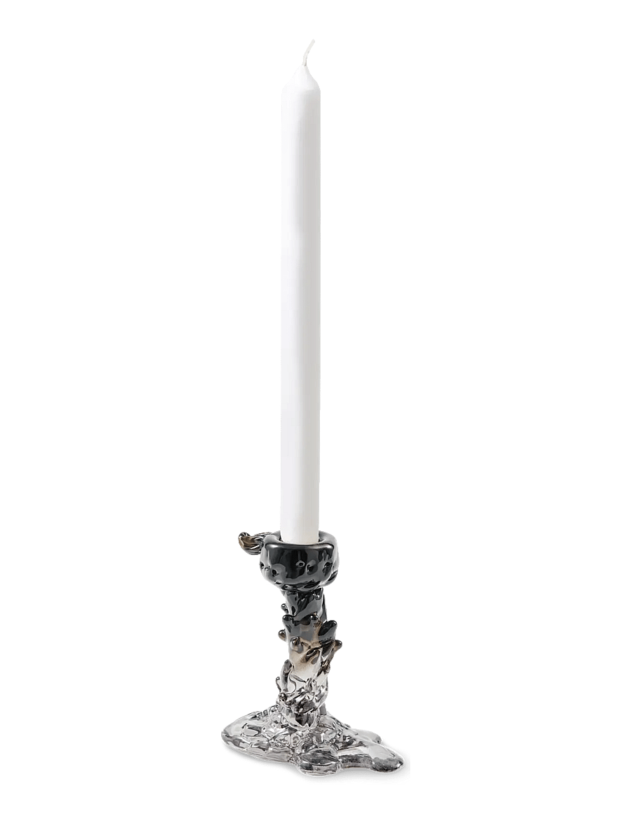 POLSPOTTEN - drip candle holder glass black S - black - 2