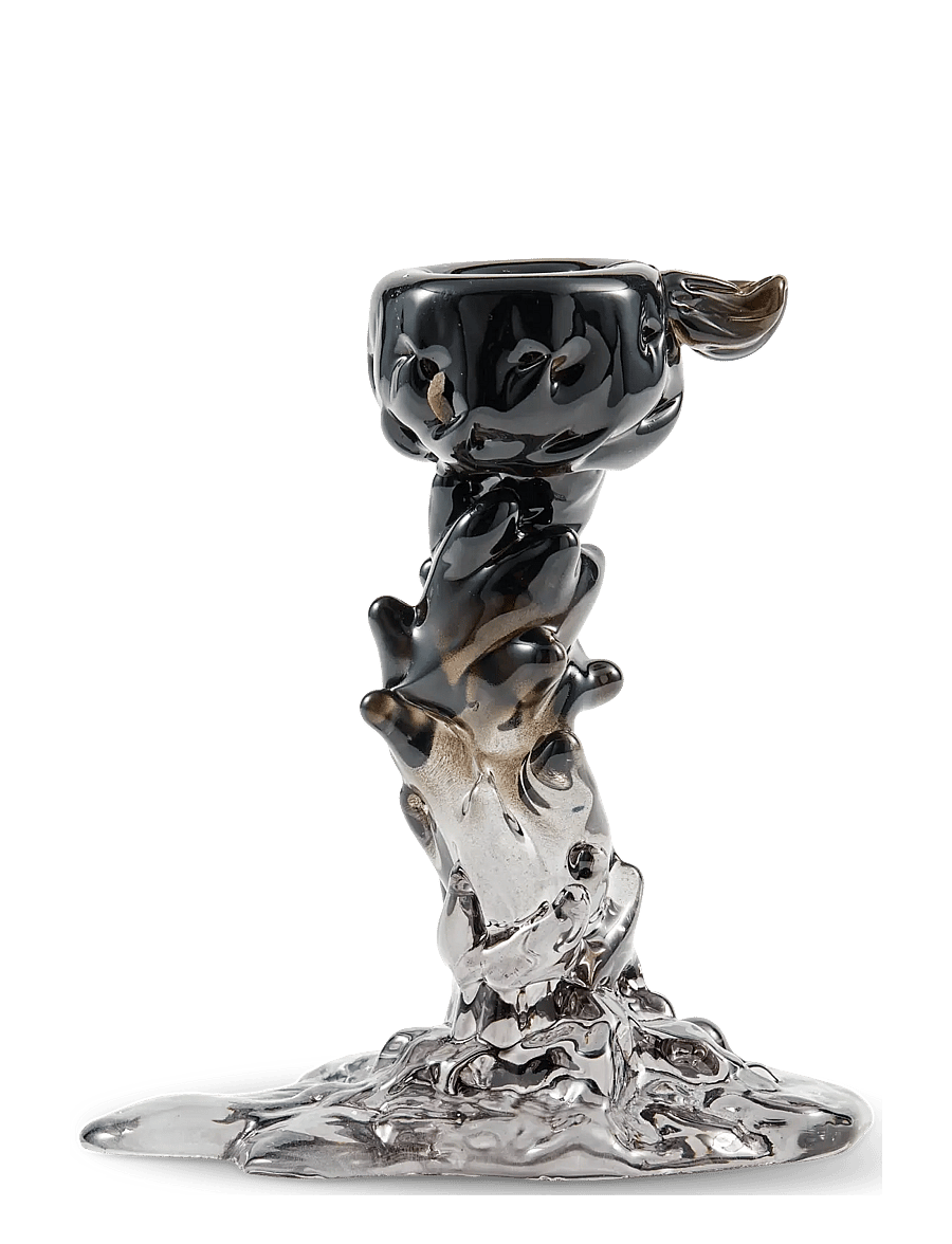 POLSPOTTEN - drip candle holder glass black S - black - 5