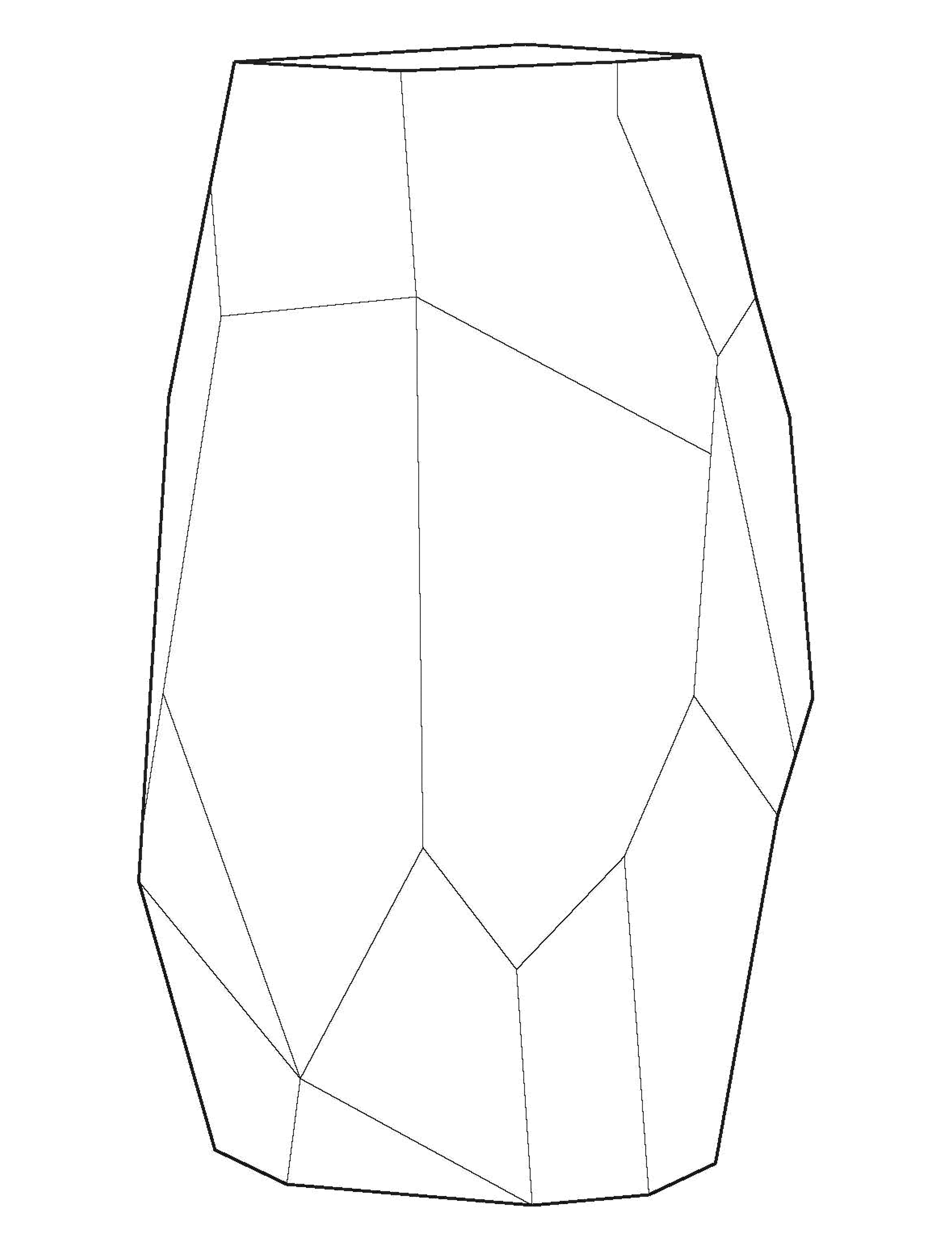 POLSPOTTEN - Vase graphic luster white L - white - 2