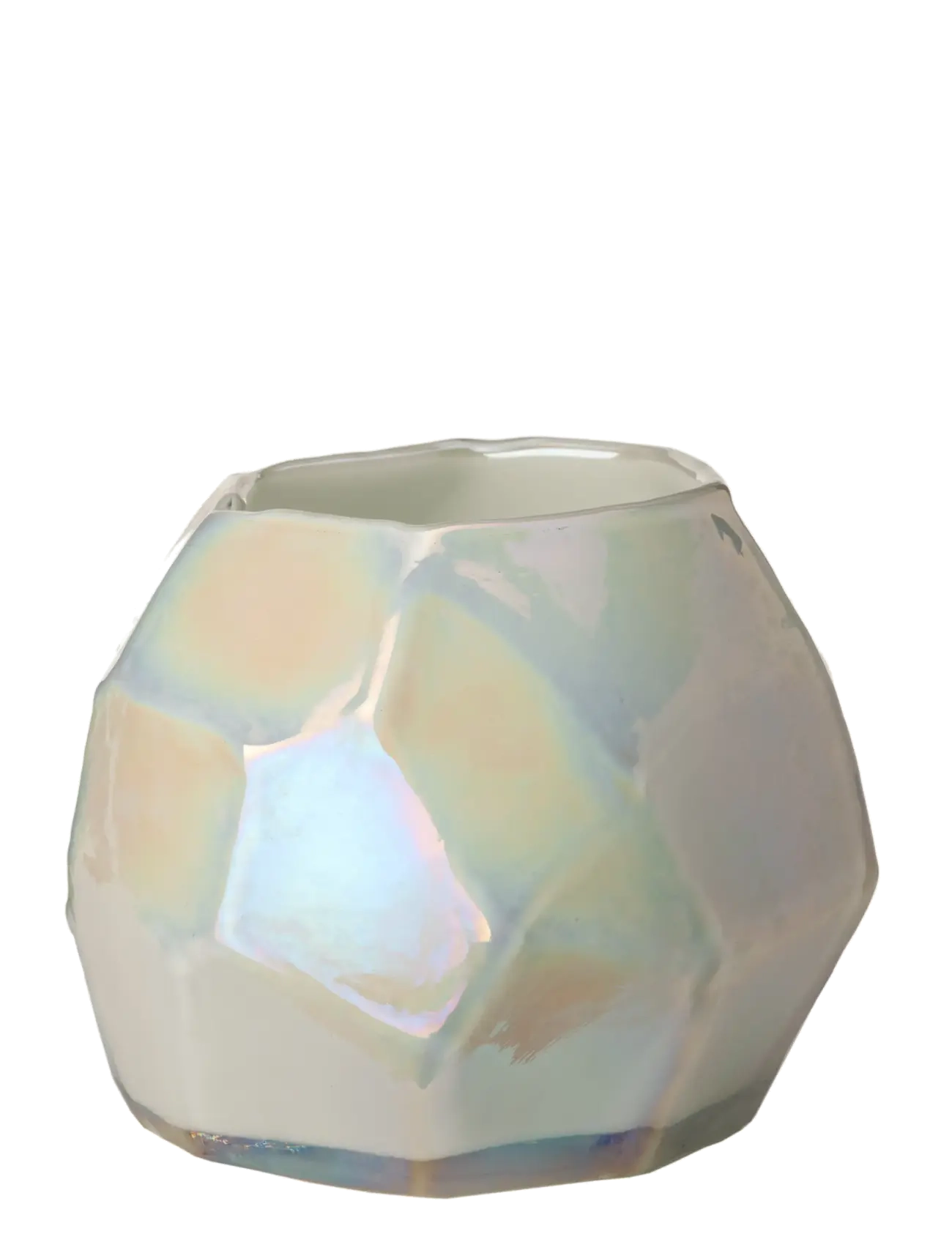 POLSPOTTEN Candle Holder Graphic Luster, Fyrfadsstage, Hvid, Str: Ø12.5X H10.5CM