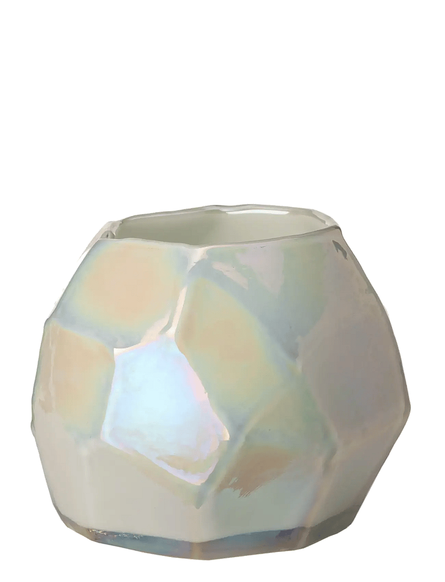 POLSPOTTEN - Candle holder graphic luster - teeküünlahoidjad - white - 1
