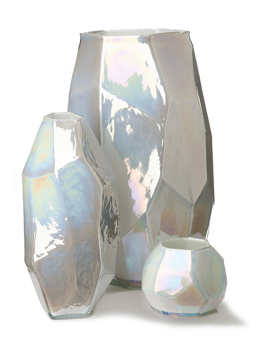 POLSPOTTEN - Candle holder graphic luster - teeküünlahoidjad - white - 0