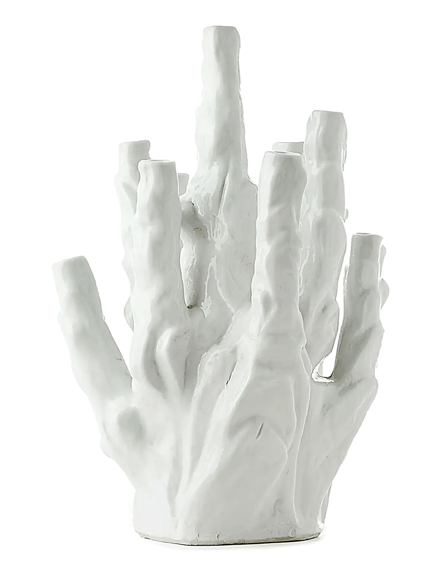 POLSPOTTEN - Vase coral 10-tulips white - white - 1