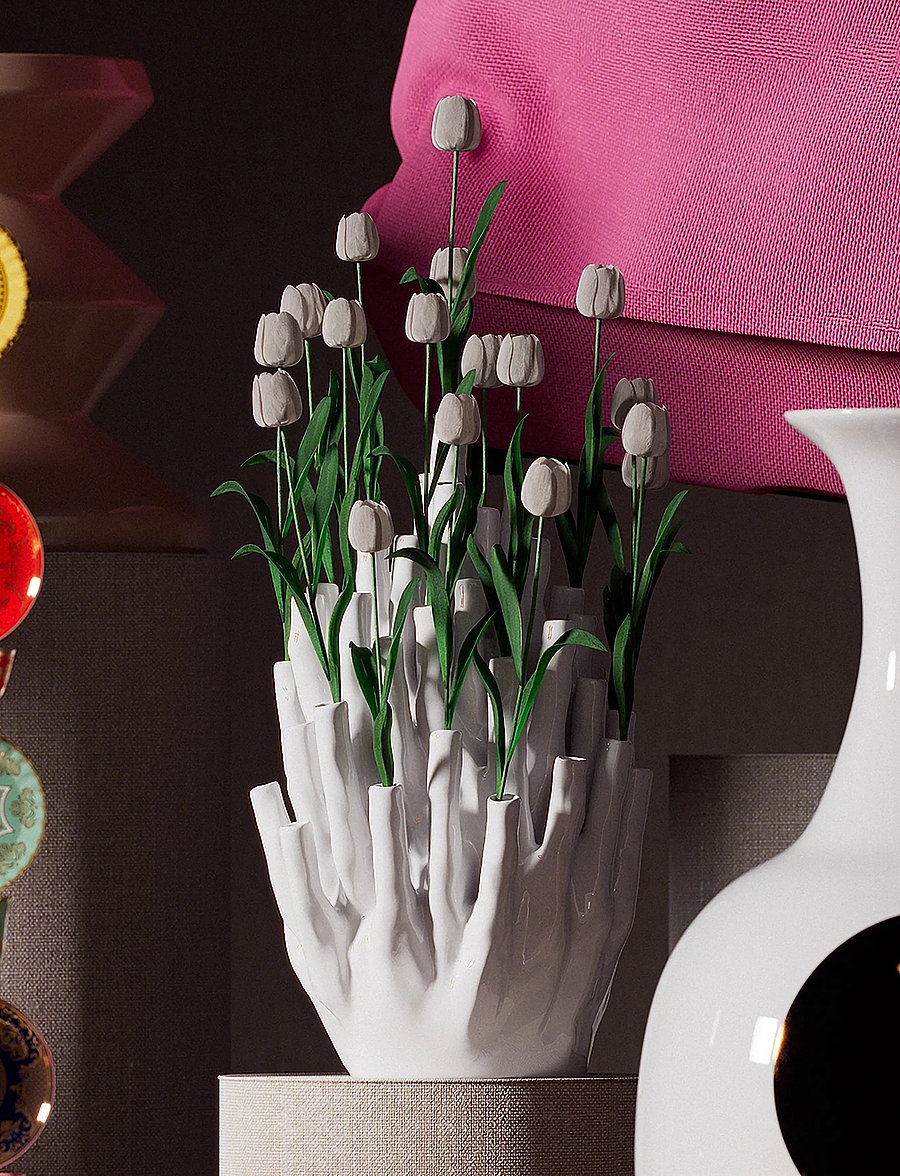 POLSPOTTEN - Vase coral - vasen - white - 0