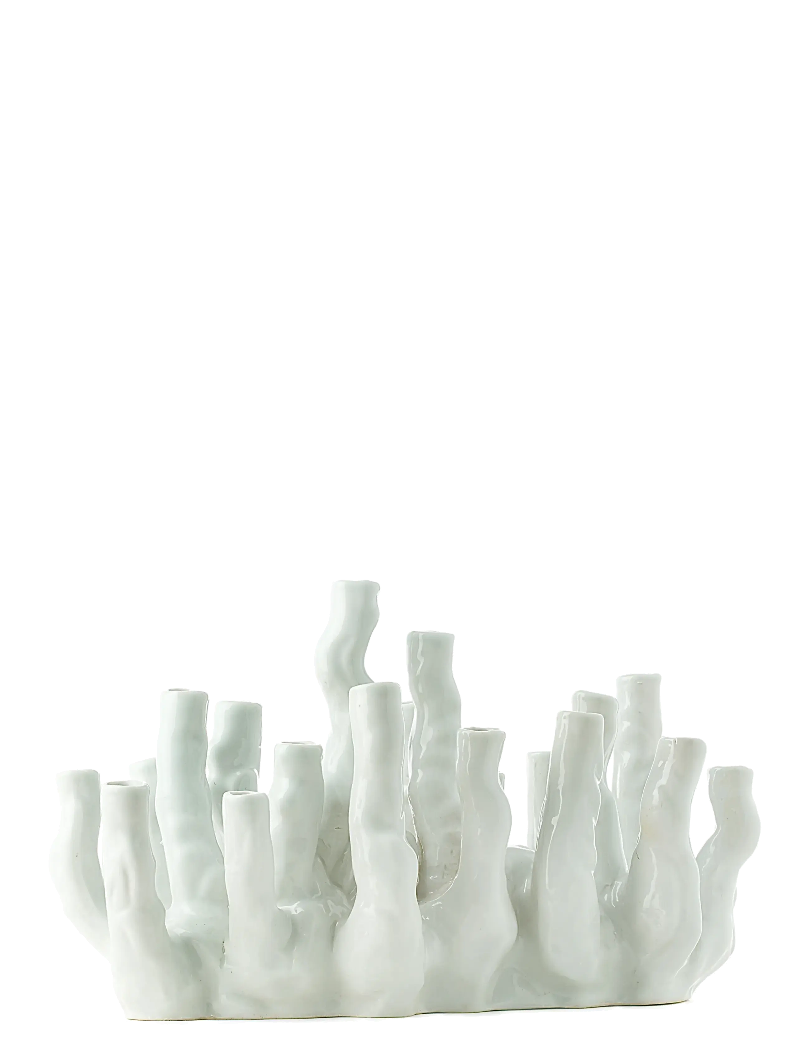 POLSPOTTEN Vase Coral, L40X W16X H24 cm, White, Vases > Other Vases, Unisex