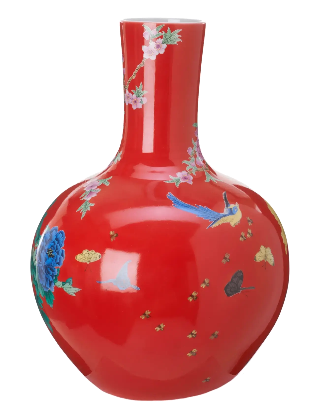 POLSPOTTEN - Ball body vase red - coral red - 3