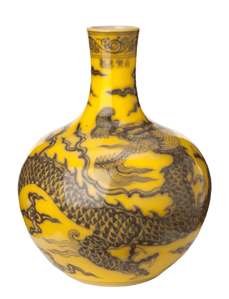 POLSPOTTEN - Vase Dragon yellow - vasen - yellow - 1
