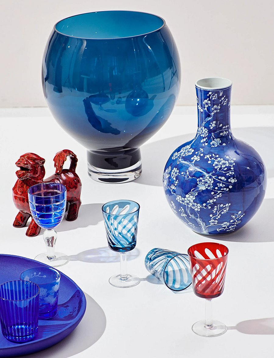 POLSPOTTEN - Vase Blossom - dark blue - 0