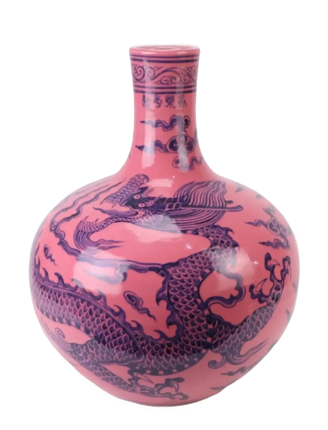 POLSPOTTEN vase dragon pink - Vis alt - LIGHT PINK / pink/rose