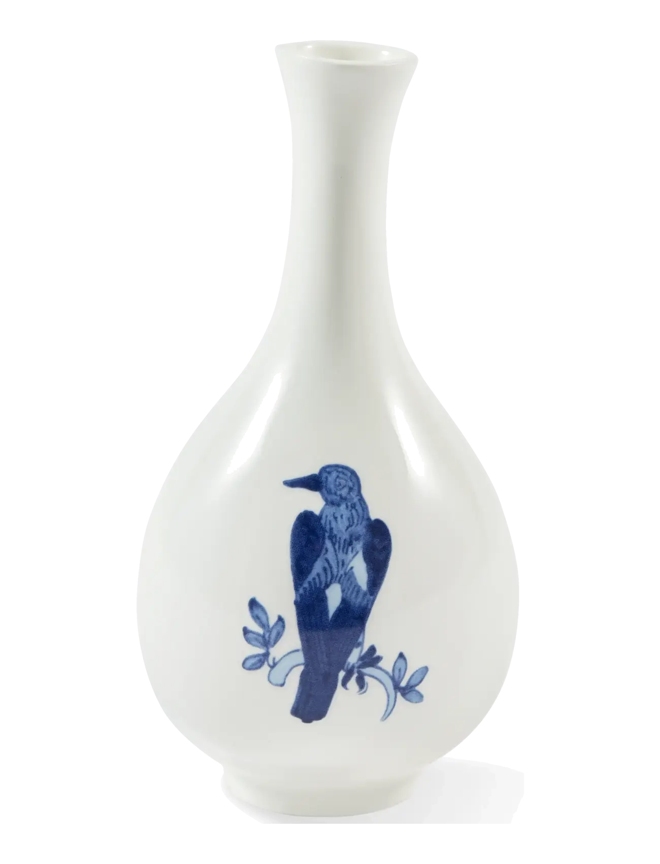 POLSPOTTEN Vase Small Bird, Ø8.7X H17 cm, Vases, Marineblau - Other Homeware