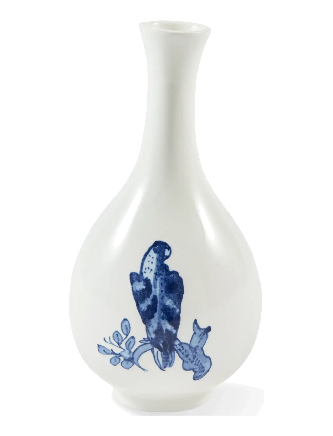 POLSPOTTEN Vase Small Bird, Ø8.7X H17 cm, Yellow, Vases > Other Vases, Unisex