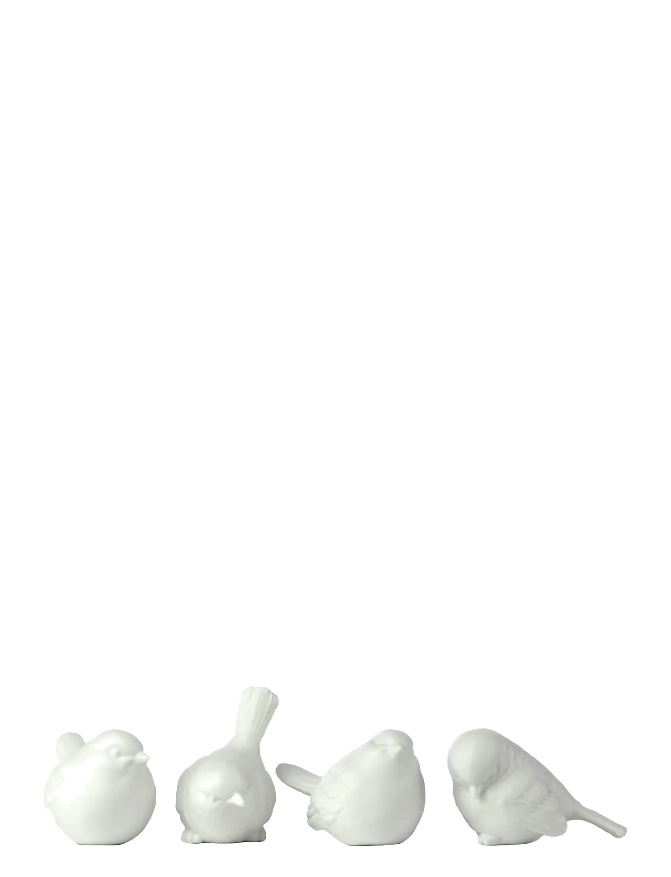 POLSPOTTEN Sparrow white set 4 - POLSPOTTEN - WHITE / white