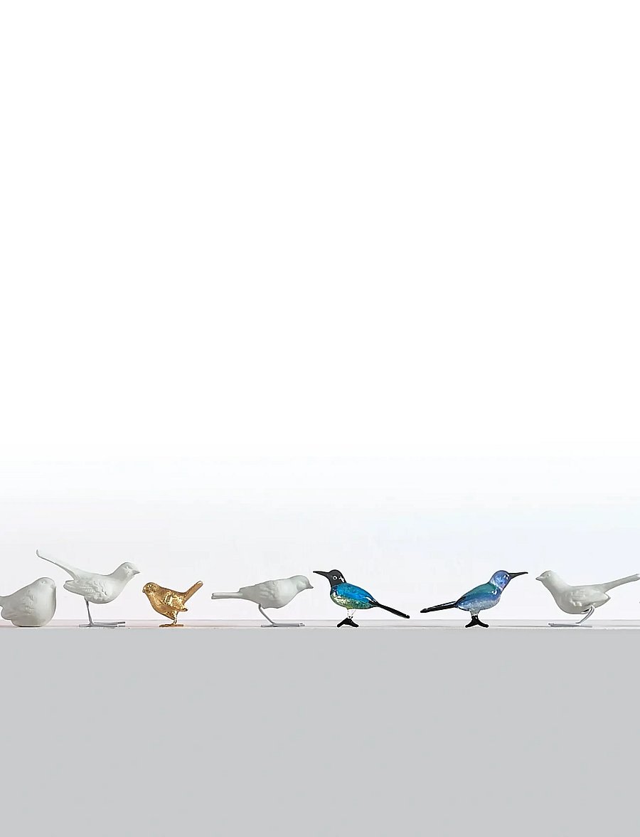 POLSPOTTEN - Sparrow white set 4 - figuren & skulpturen - white - 0
