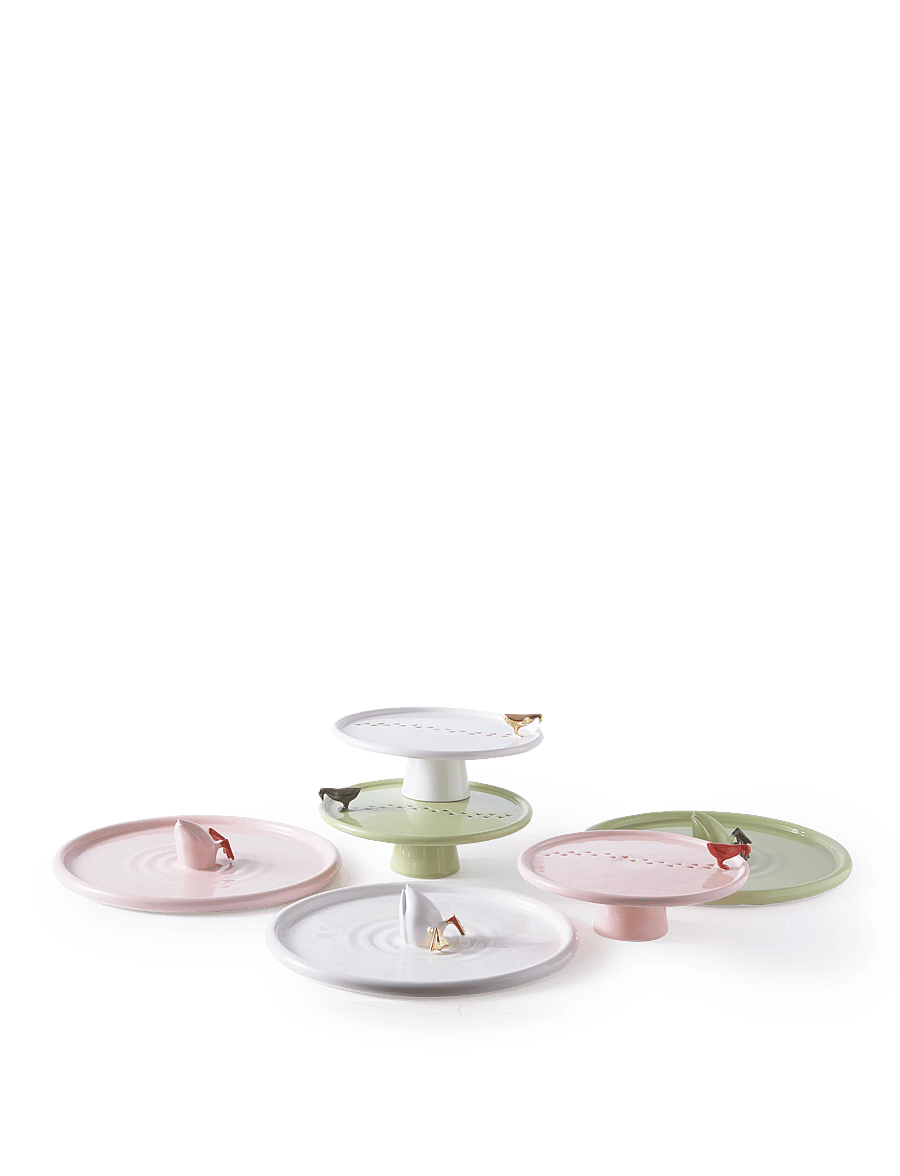 POLSPOTTEN - plate walking duck white/gold - gold - 0