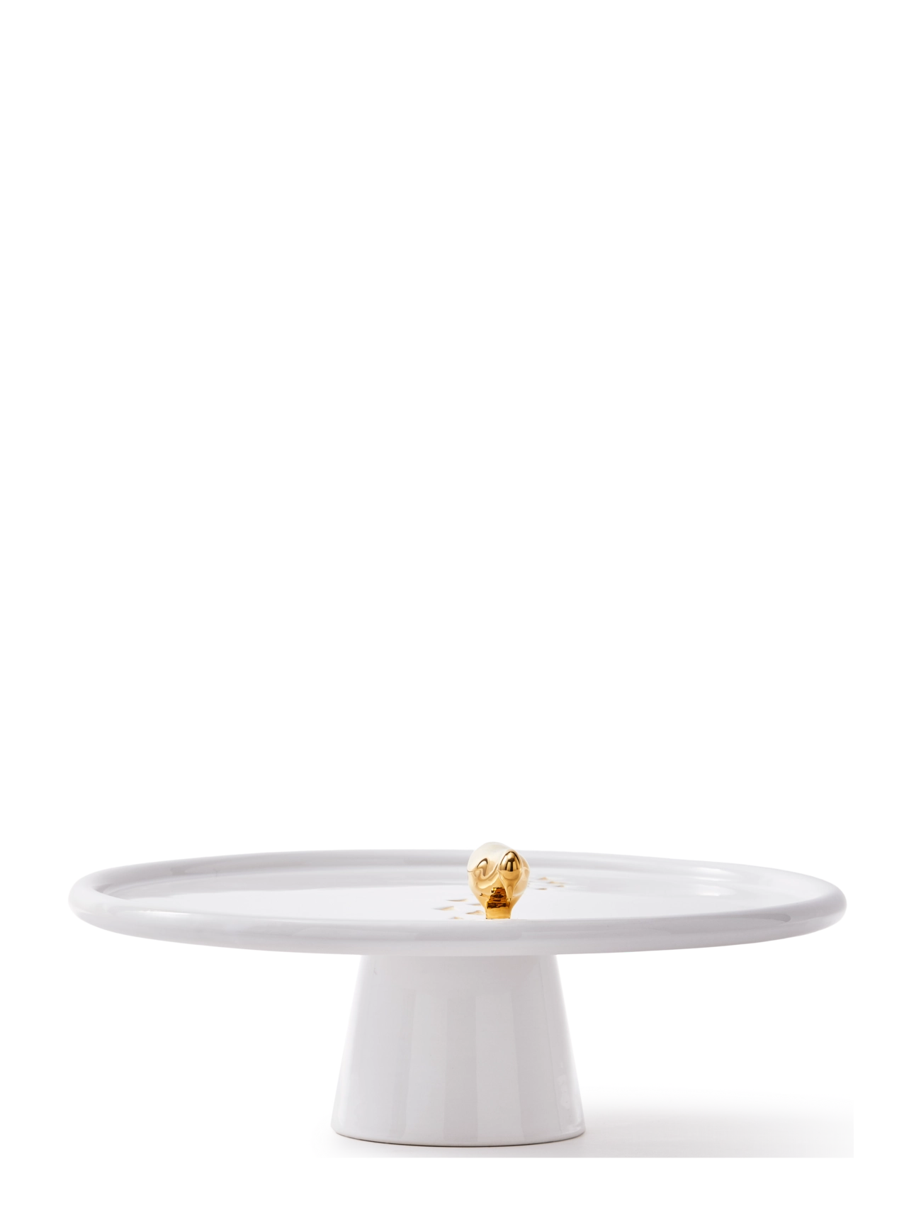 POLSPOTTEN - plate walking duck white/gold - gold - 3