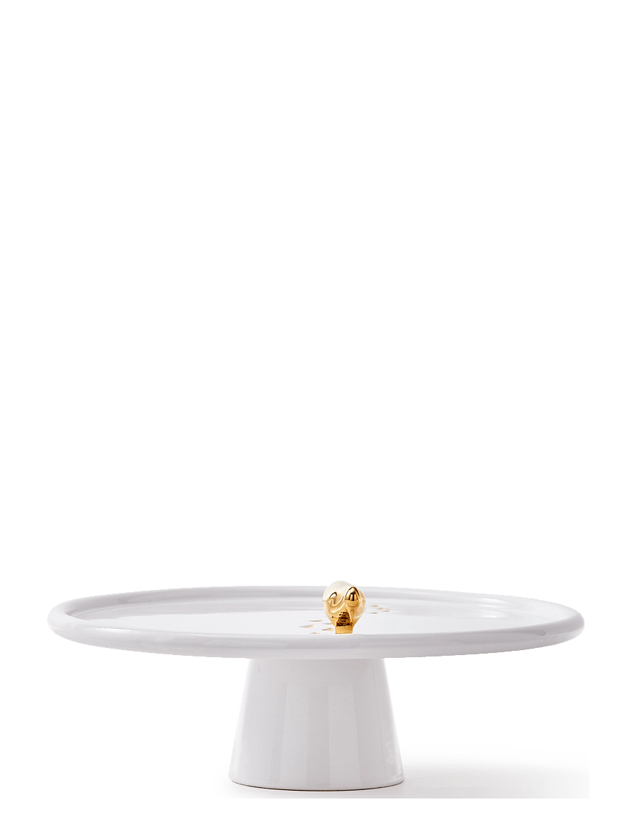 POLSPOTTEN - plate walking duck white/gold - gold - 3