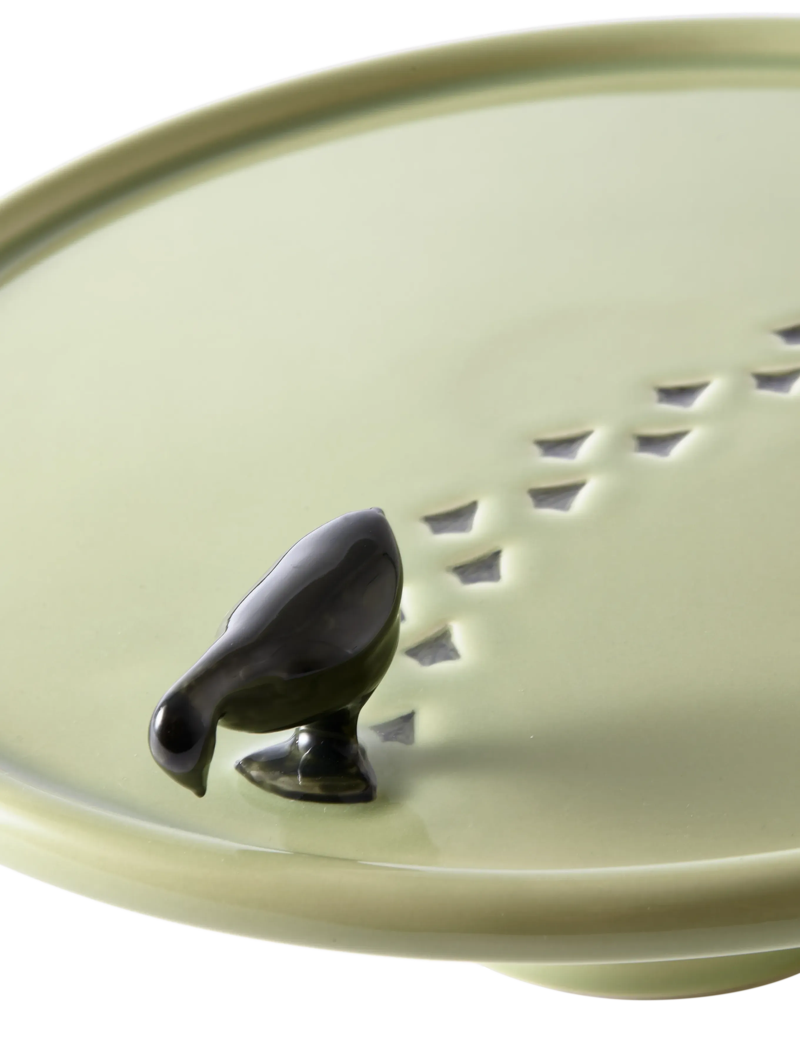 POLSPOTTEN Plate Walking Duck, Ø 30 cm, Green, Serveringsfade > Serveringsfade, Unisex