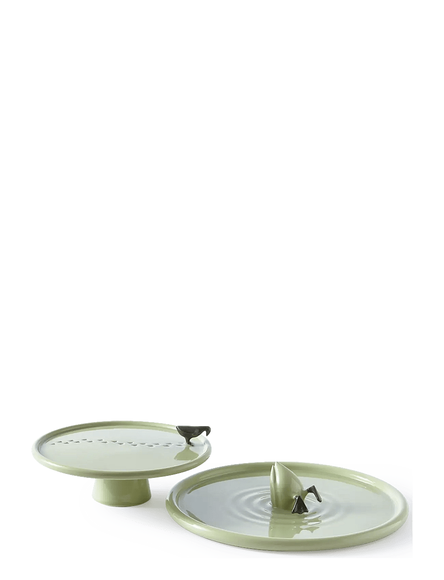 POLSPOTTEN - plate walking duck - green grey - 2