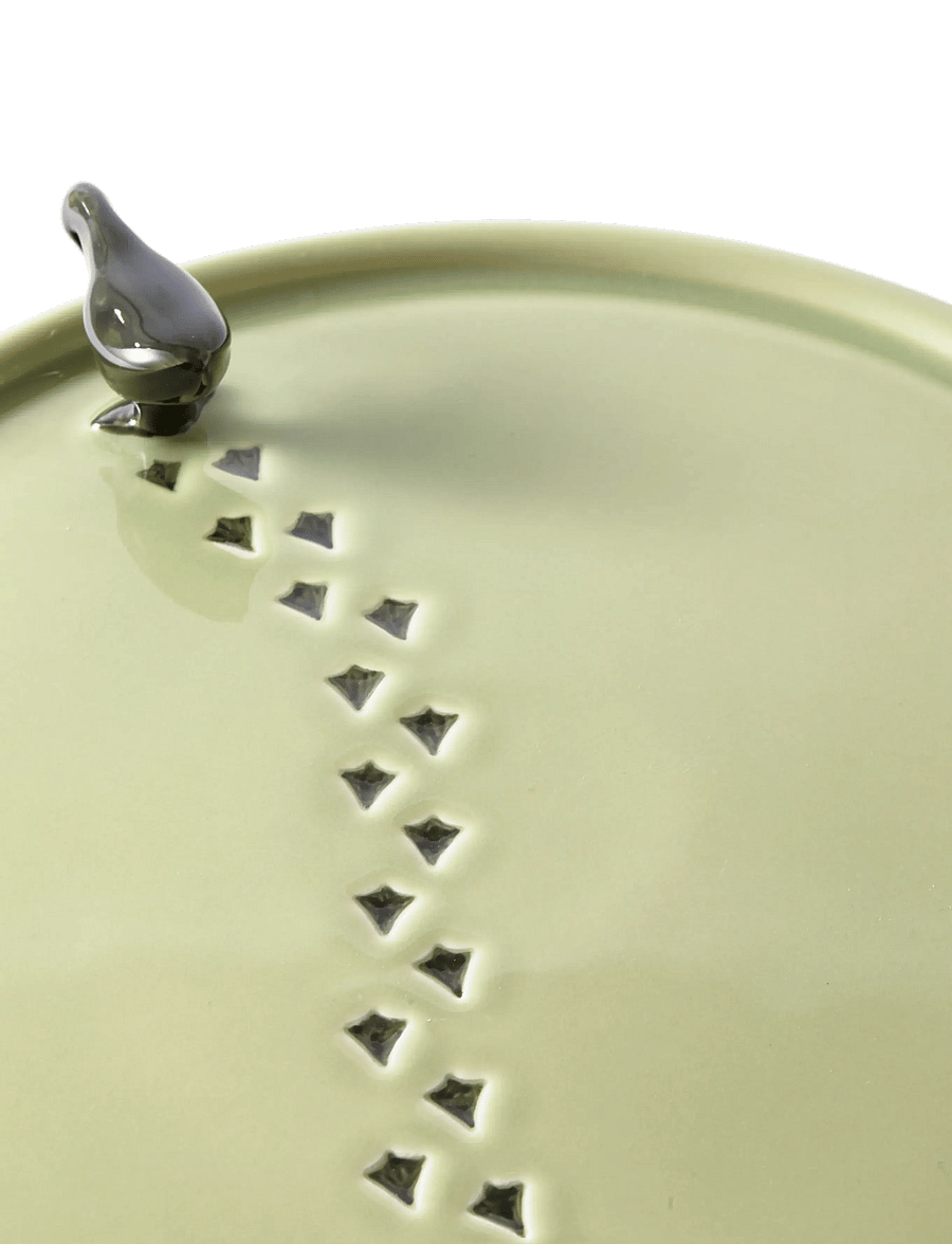 POLSPOTTEN - plate walking duck - green grey - 5