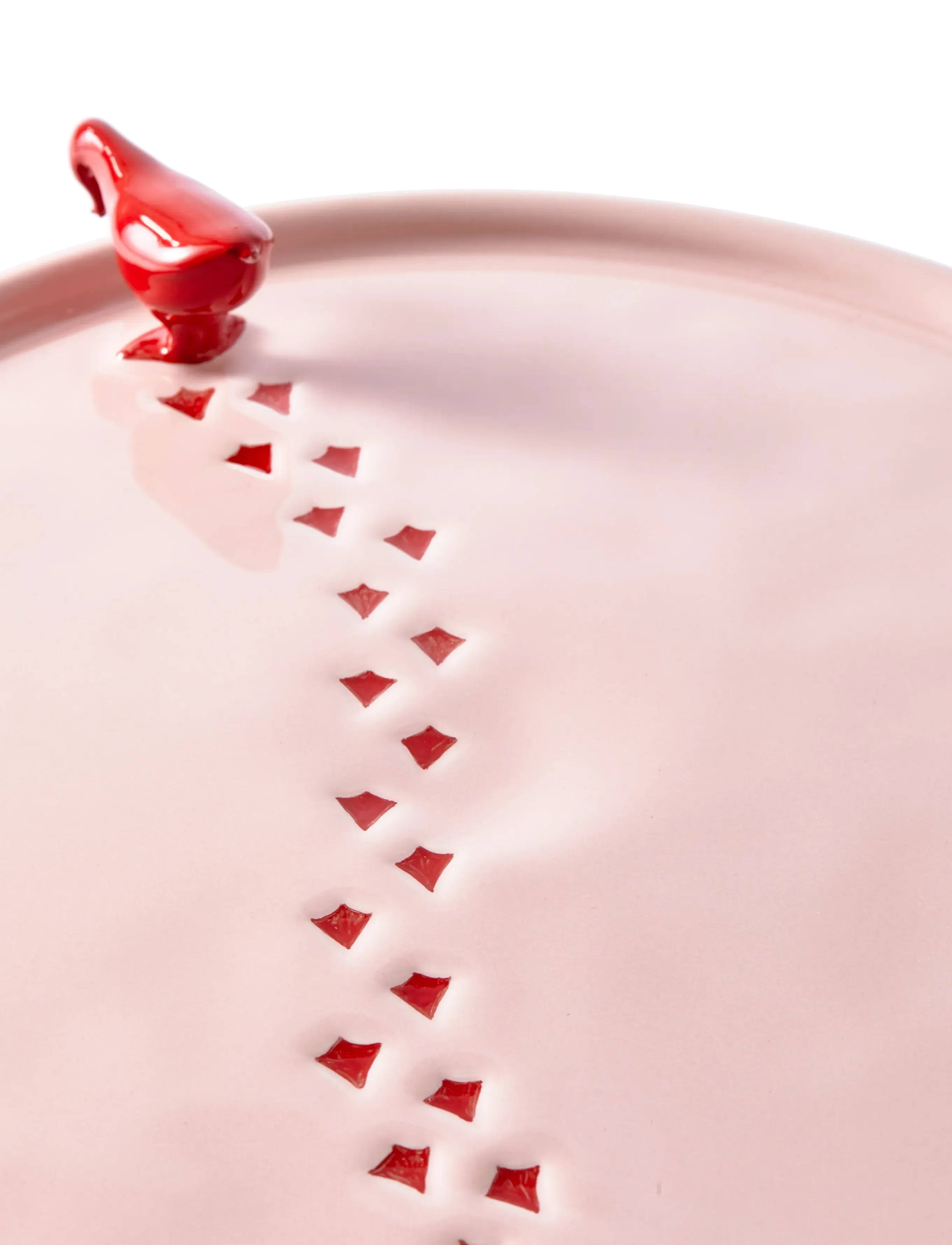 POLSPOTTEN Plate Walking Duck, Ø 30 cm, Pink, Serveringsfade > Serveringsfade, Unisex