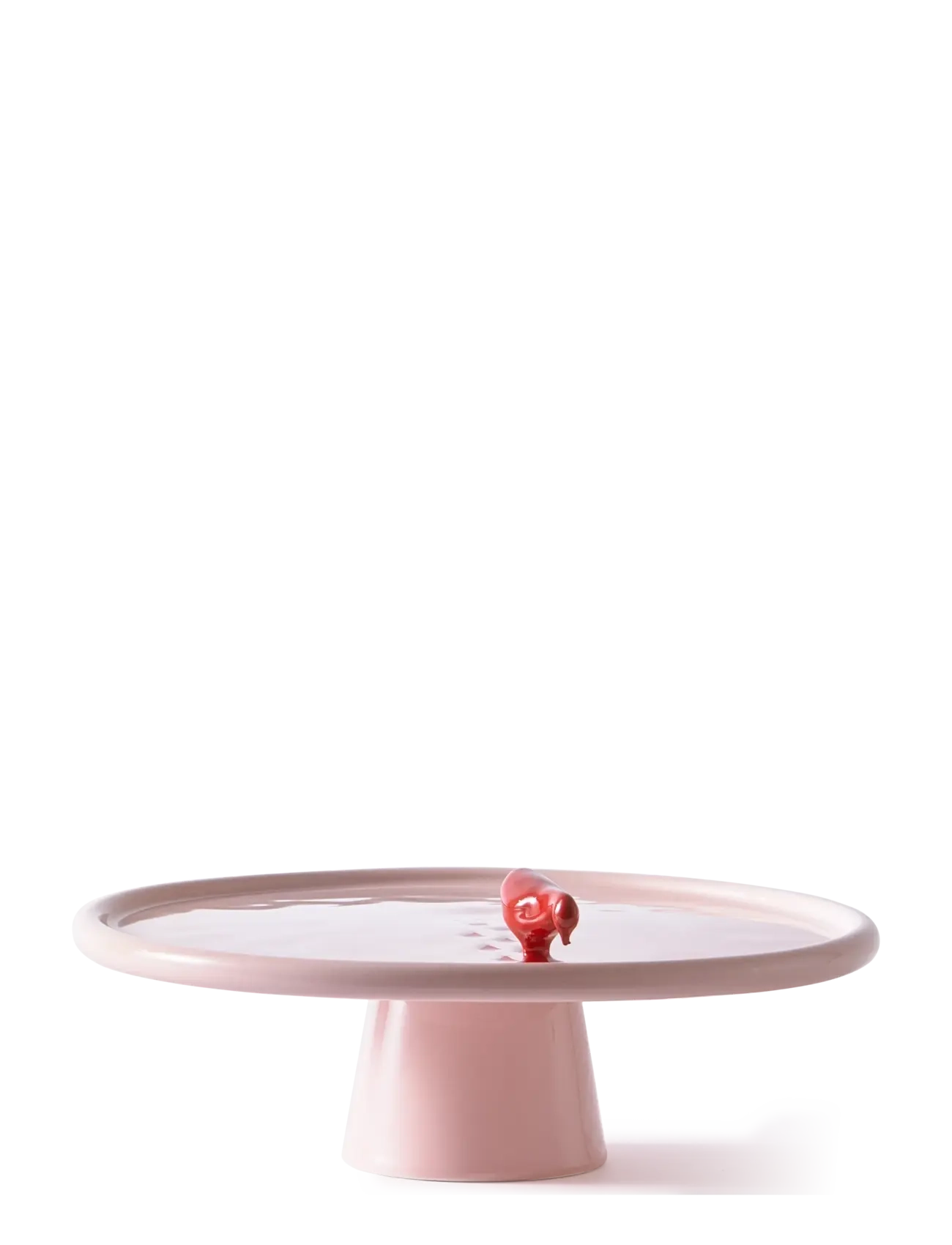 POLSPOTTEN - plate walking duck - tårtfat - light pink - 3