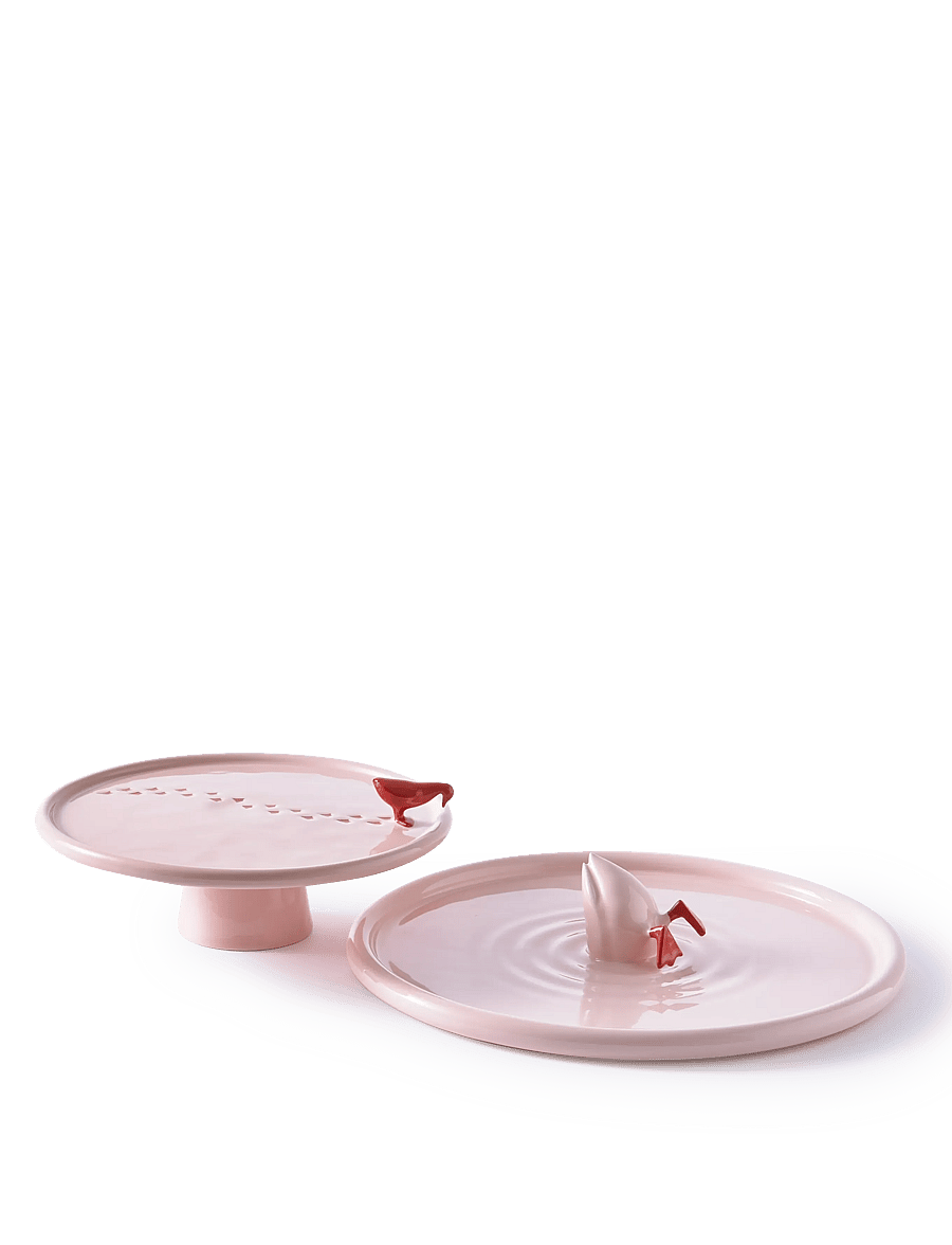 POLSPOTTEN - plate diving duck pink - light pink - 0