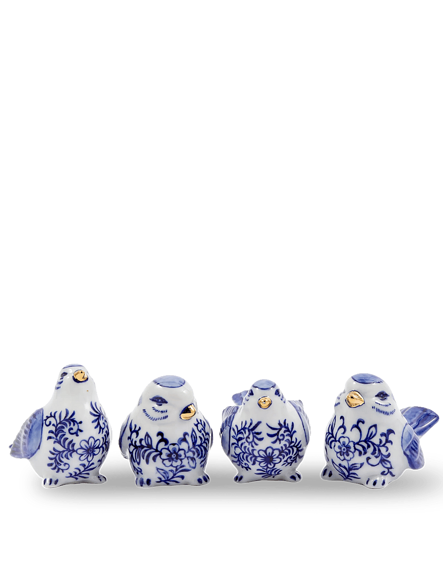 POLSPOTTEN - blue bird family set 4 - dark blue - 0