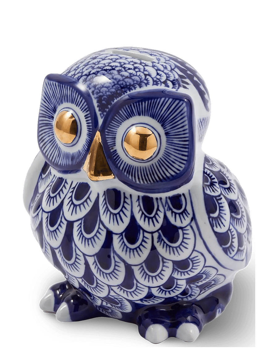 POLSPOTTEN - piggy bank owl - dark blue - 1
