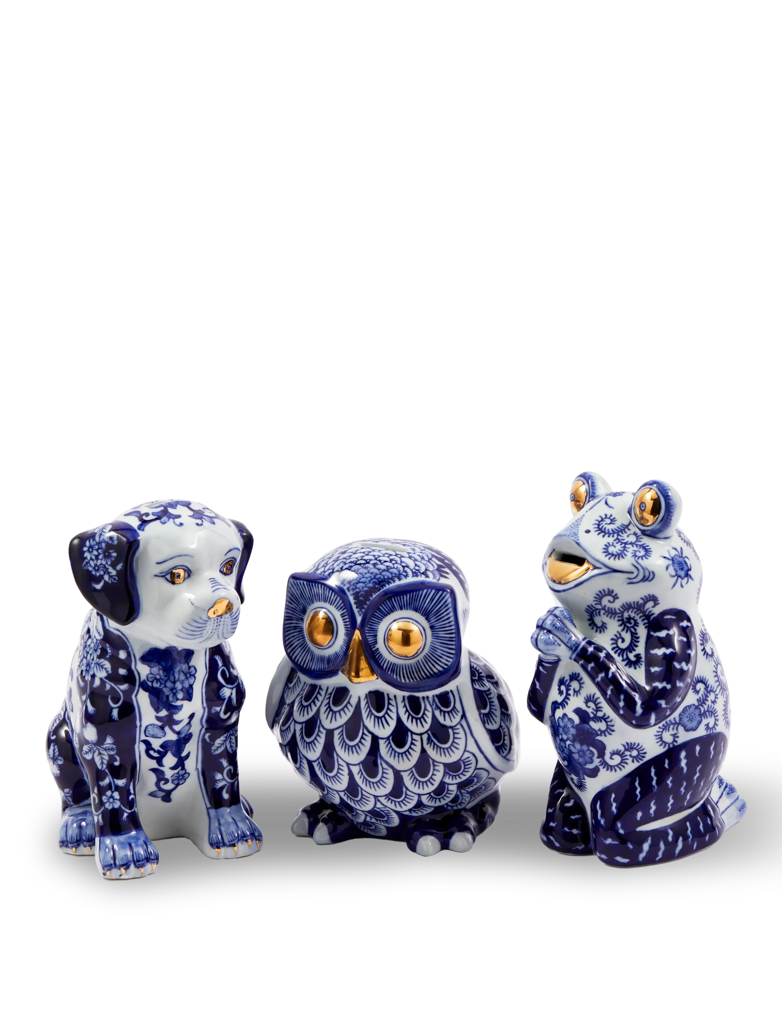 POLSPOTTEN Piggy Bank, L17.8X W17.8X H20 cm, Decorative Accessories-details, Marineblau - Figures & Sculptures, Homeware