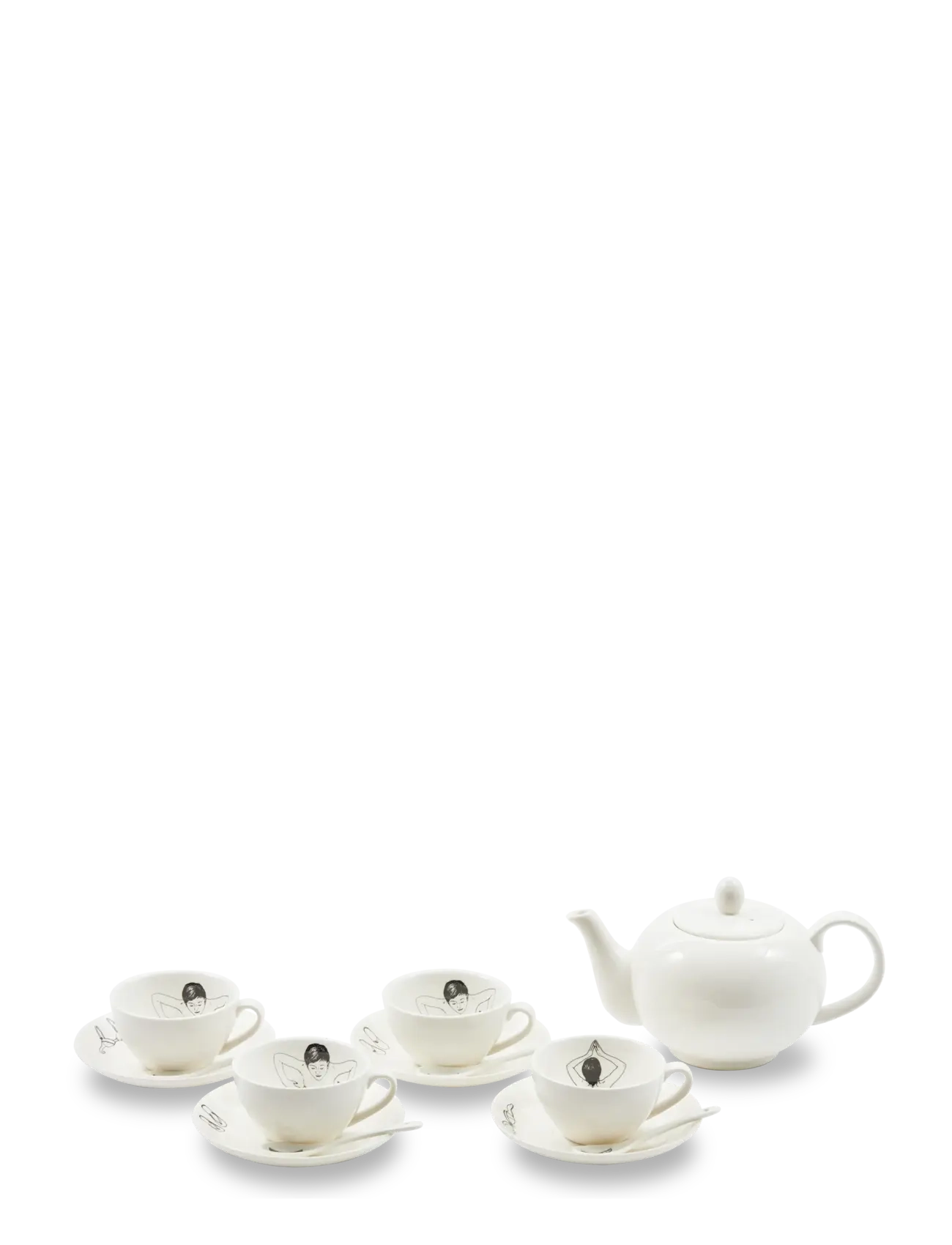 POLSPOTTEN - Undressed teapot - teapots - white - 2