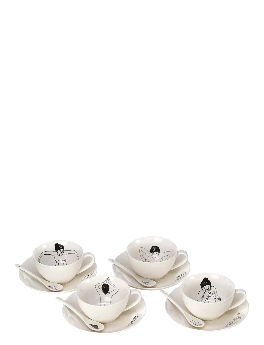 POLSPOTTEN - Undressed teaset set 4 - white - 1