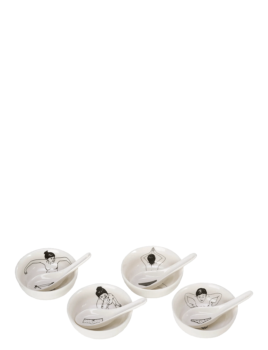 POLSPOTTEN - Bowl Undressed set 4 - white - 1
