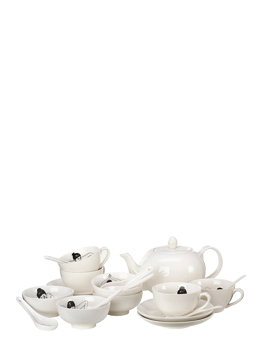 POLSPOTTEN - Bowl Undressed set 4 - white - 2