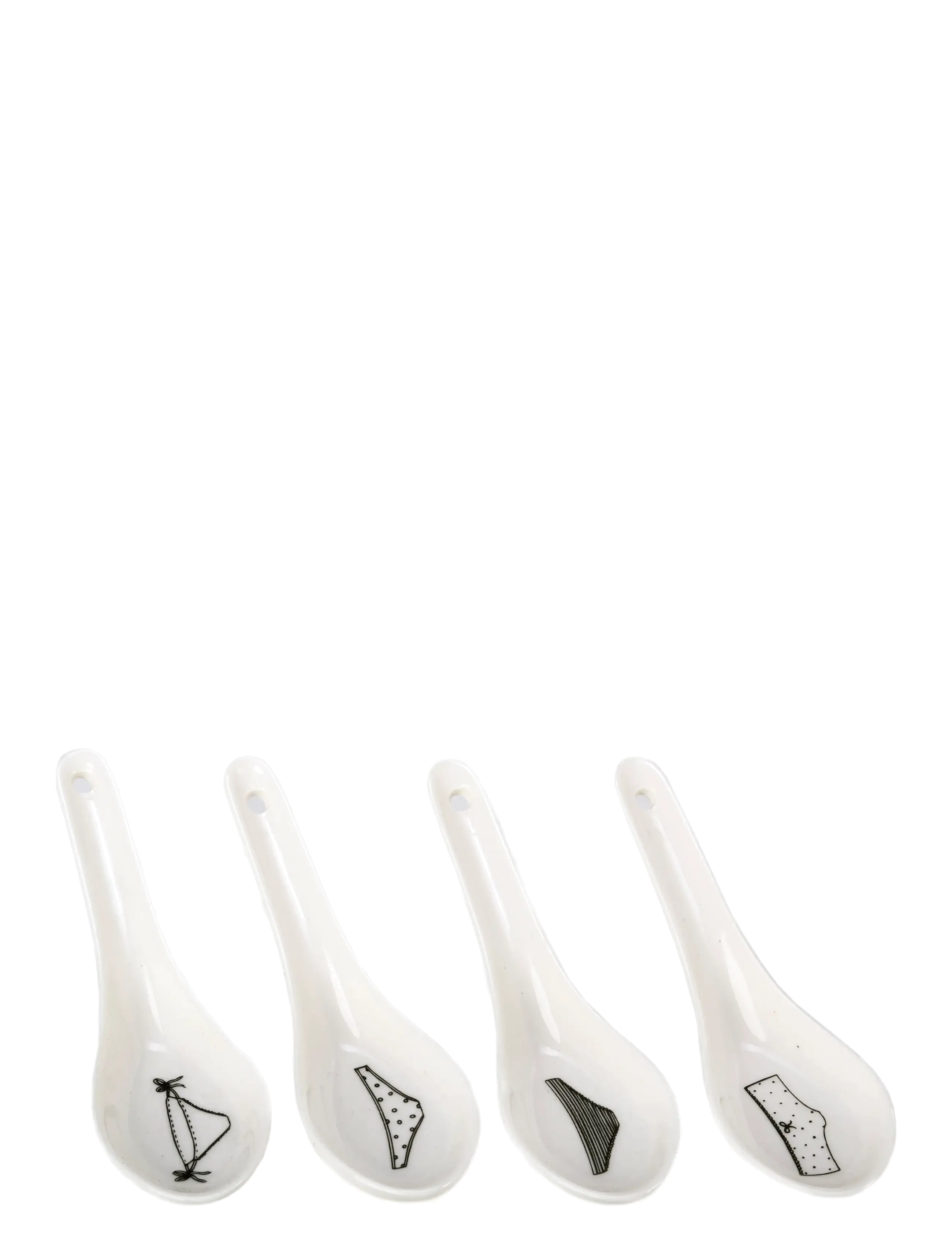 POLSPOTTEN - Bowl Undressed set 4 - white - 4