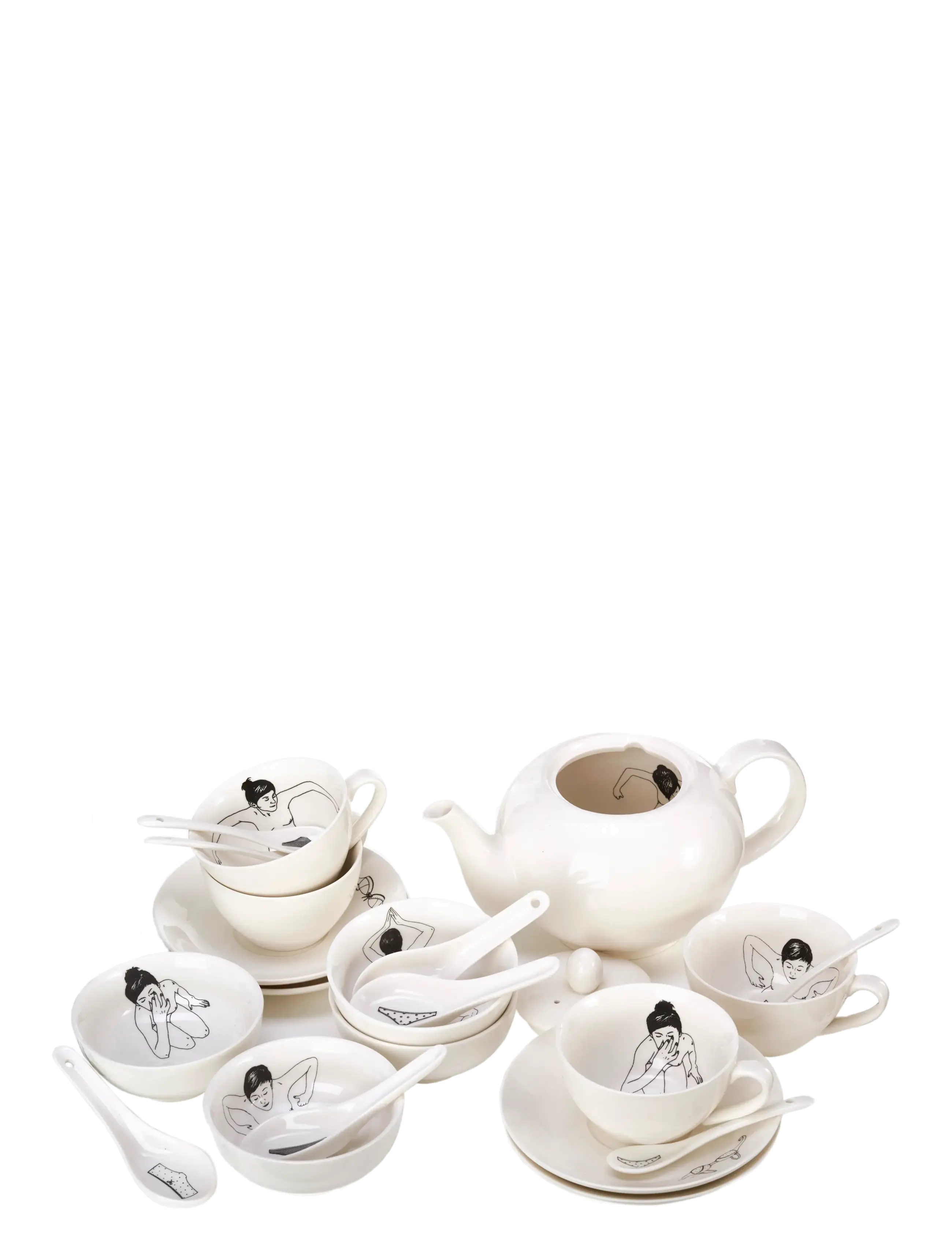 POLSPOTTEN - Bowl Undressed set 4 - white - 5