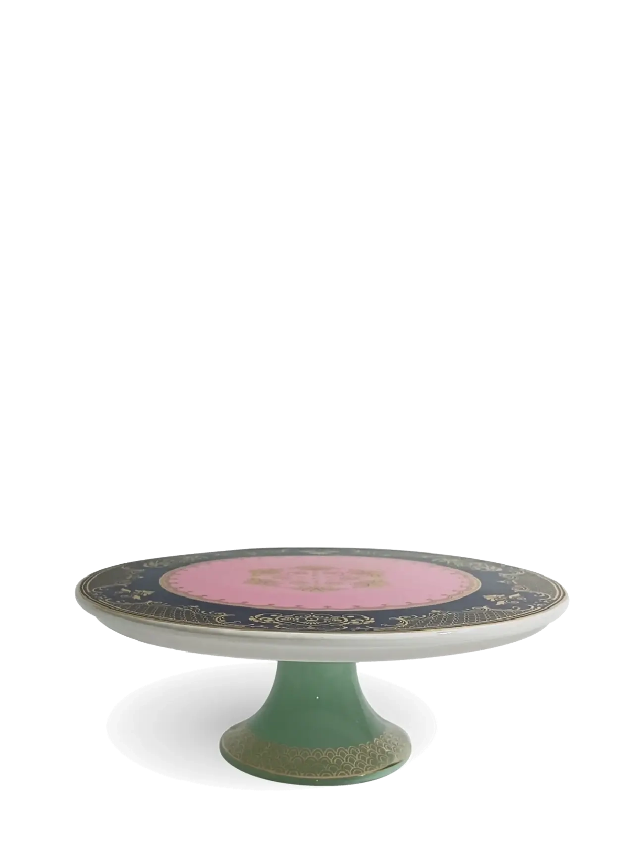 POLSPOTTEN Cake Stand Grandpa, Kagefad, Multi/mønstret, Str: Ø22.8X H8.7CM