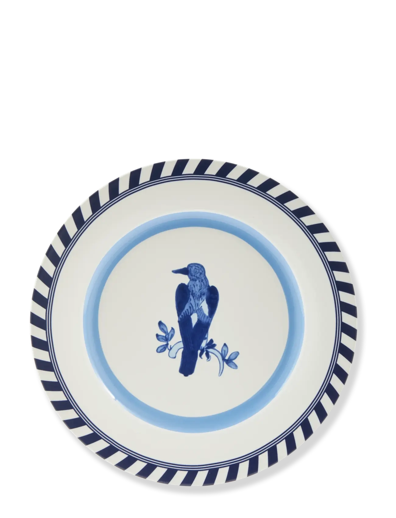 POLSPOTTEN - plates bird patterned set 2 - dark blue - 2