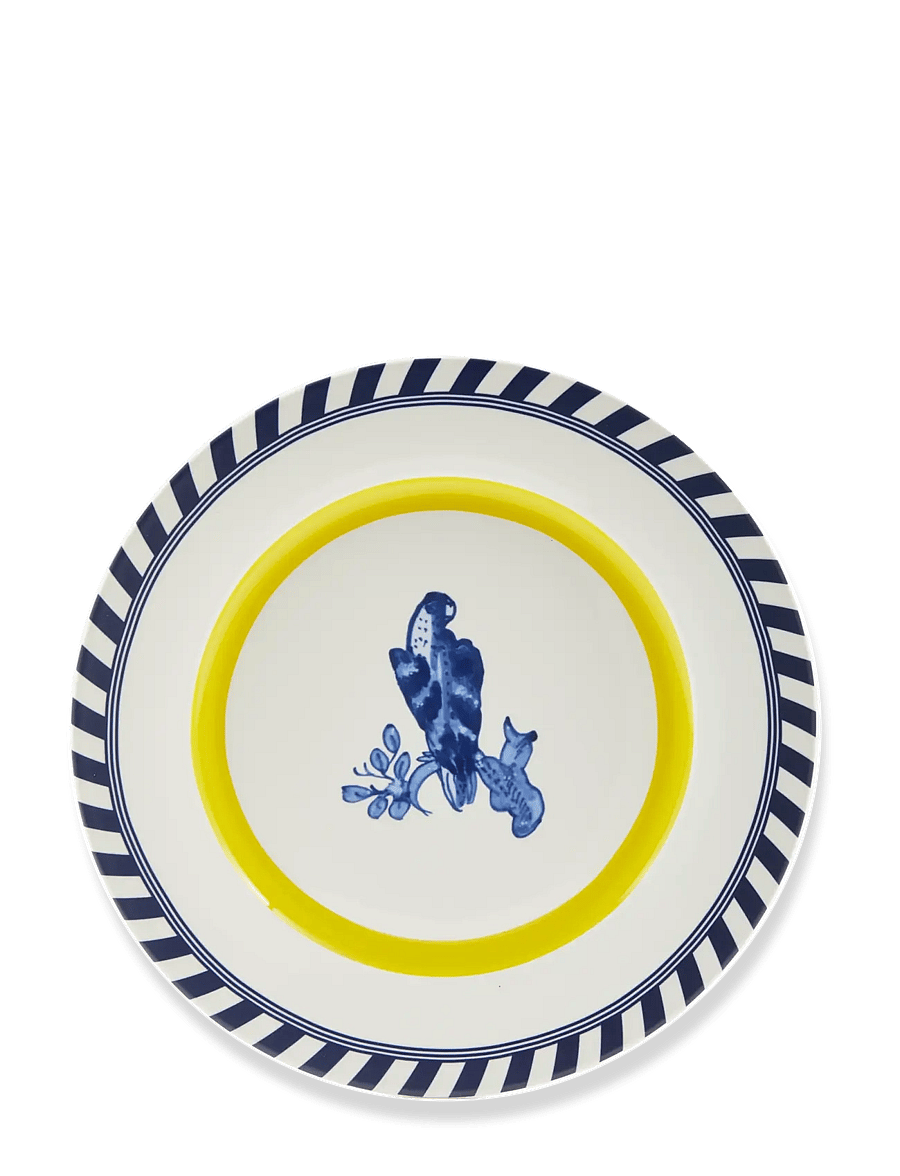 POLSPOTTEN - plates bird patterned set 2 - praetaldrikud - yellow - 2