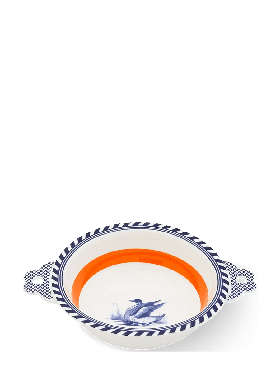 POLSPOTTEN - bowl bird patterned - müslischalen - orange - 1