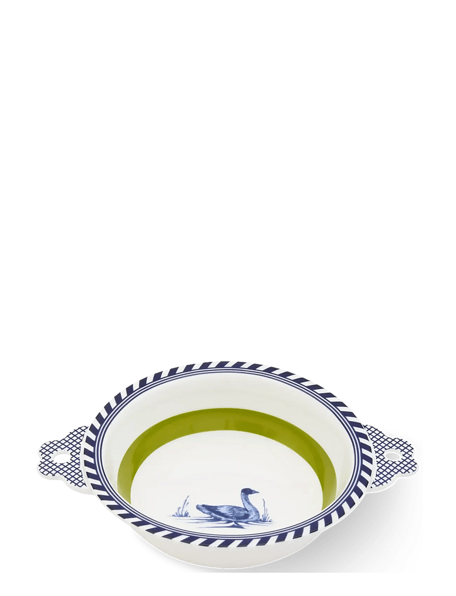 POLSPOTTEN - bowl bird patterned green - dark green - 1