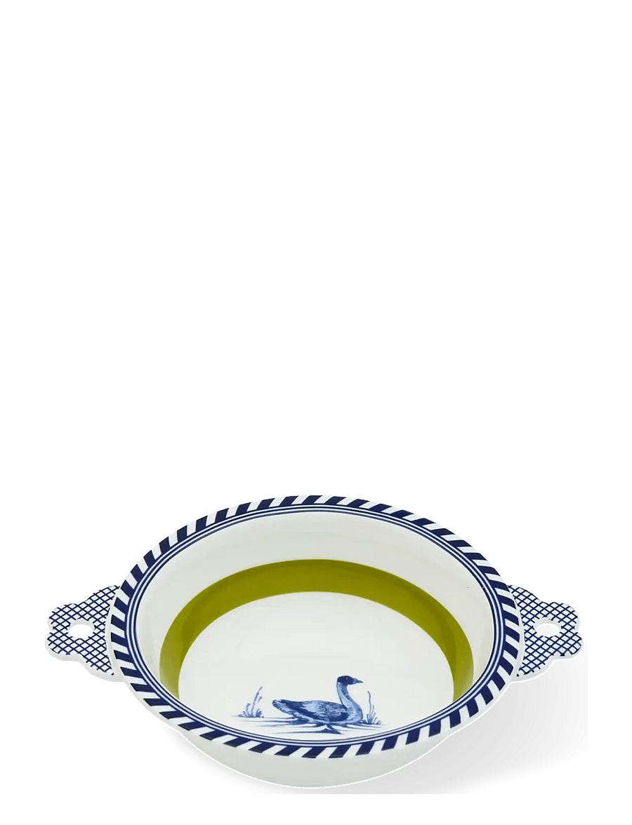 POLSPOTTEN - bowl bird patterned green - dark green - 2