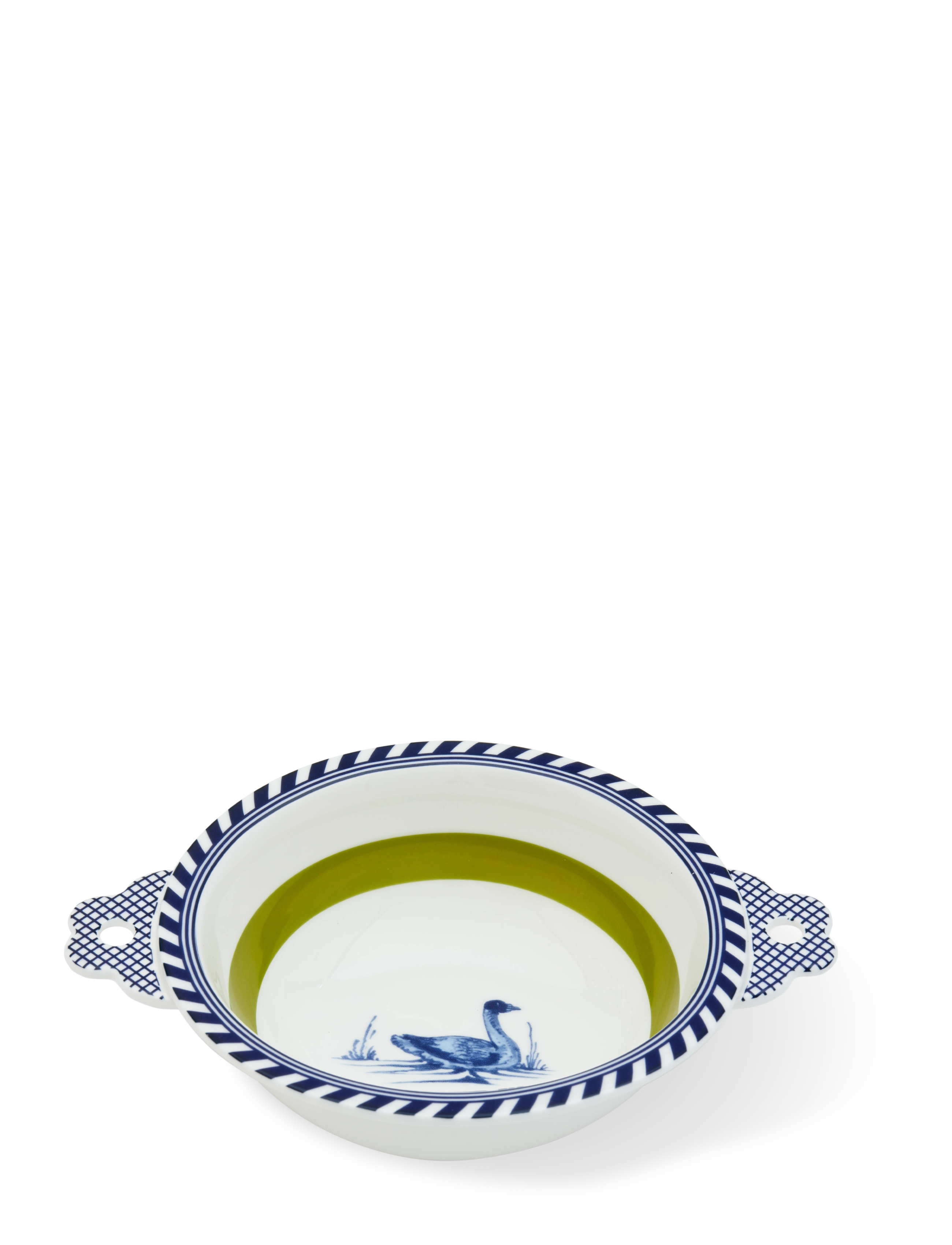 POLSPOTTEN - bowl bird patterned  - müslischalen - dark green - 2