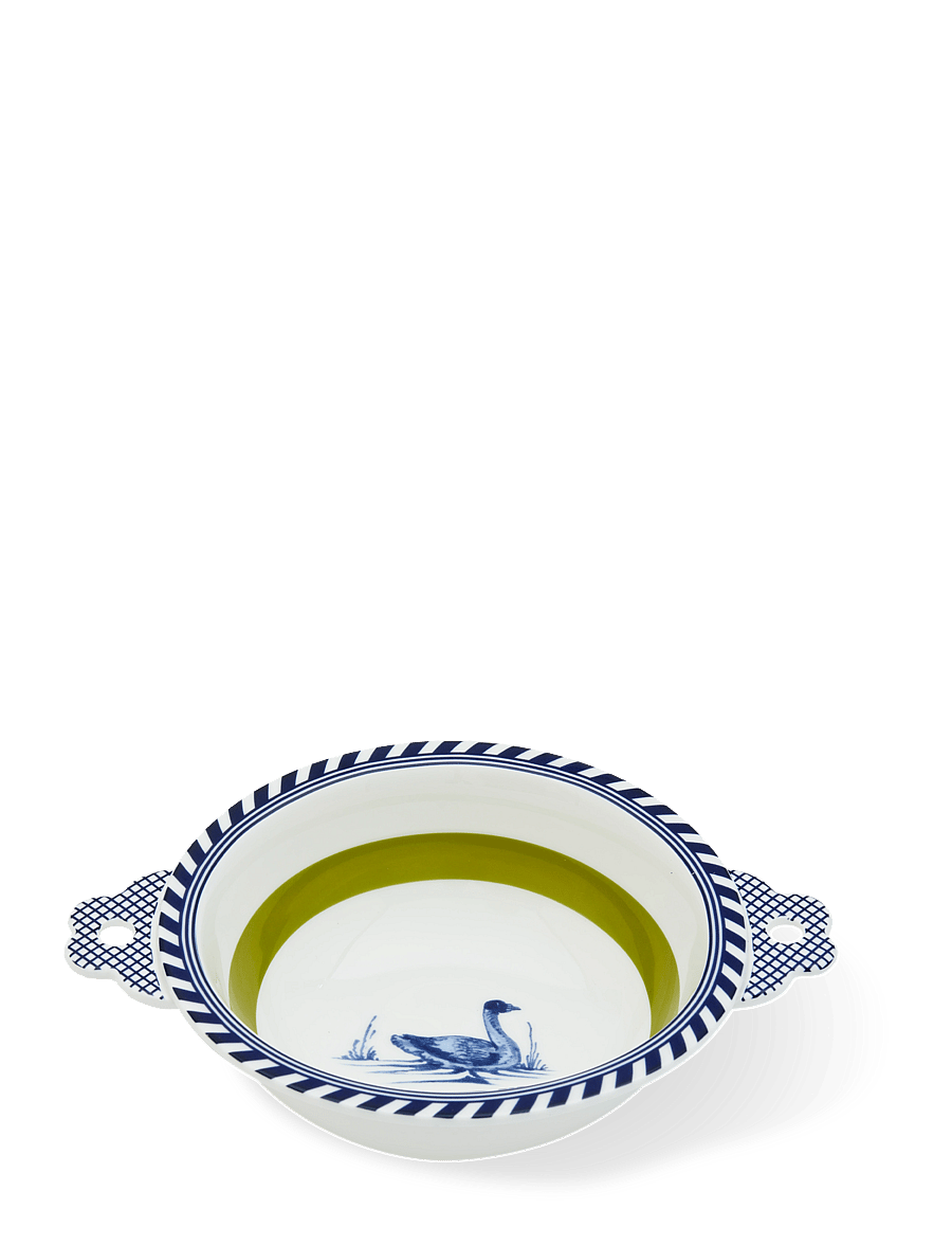 POLSPOTTEN - bowl bird patterned - müslischalen - dark green - 2