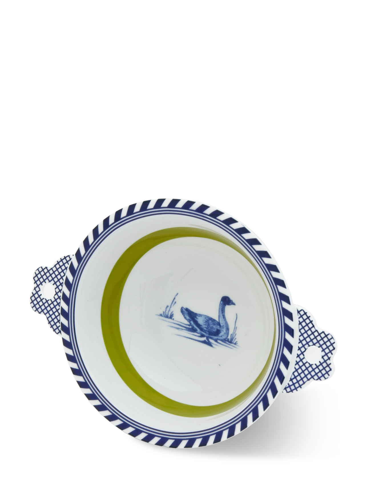POLSPOTTEN - bowl bird patterned  - müslischalen - dark green - 4