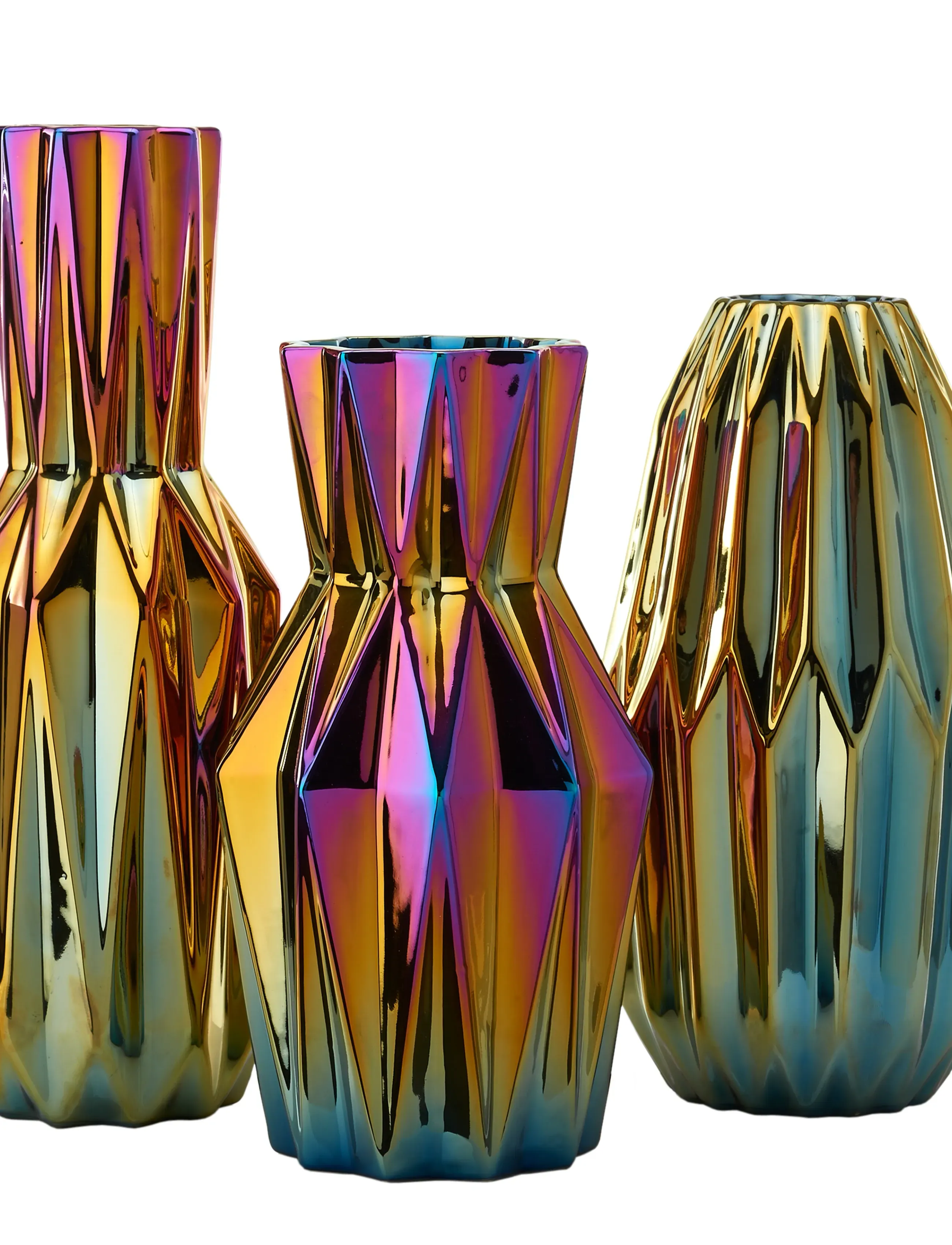 POLSPOTTEN Vase Oily, H32 cm, Multi/patterned, Vases > Other Vases, Unisex