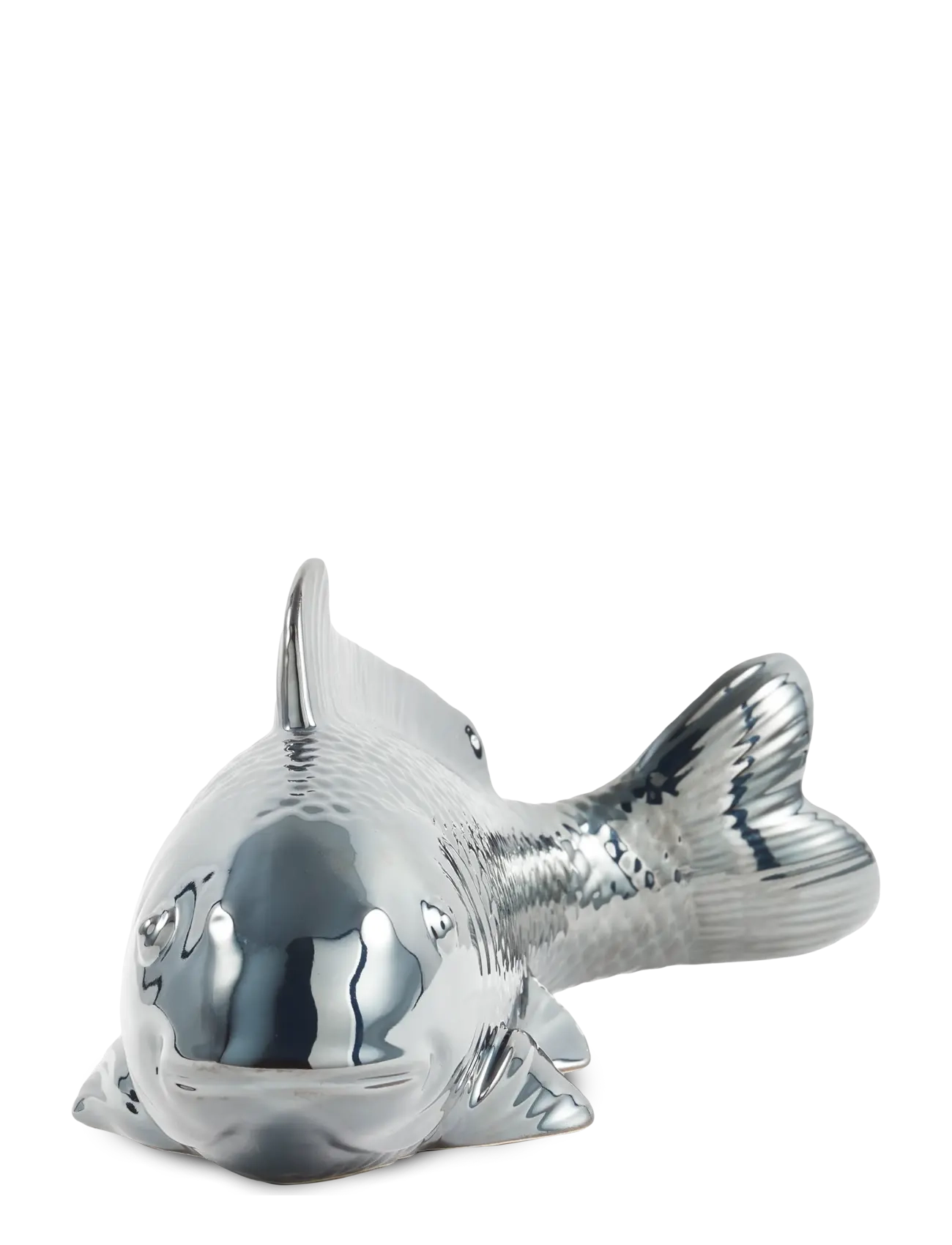 POLSPOTTEN - moneybox fish metallic - dark grey - 2