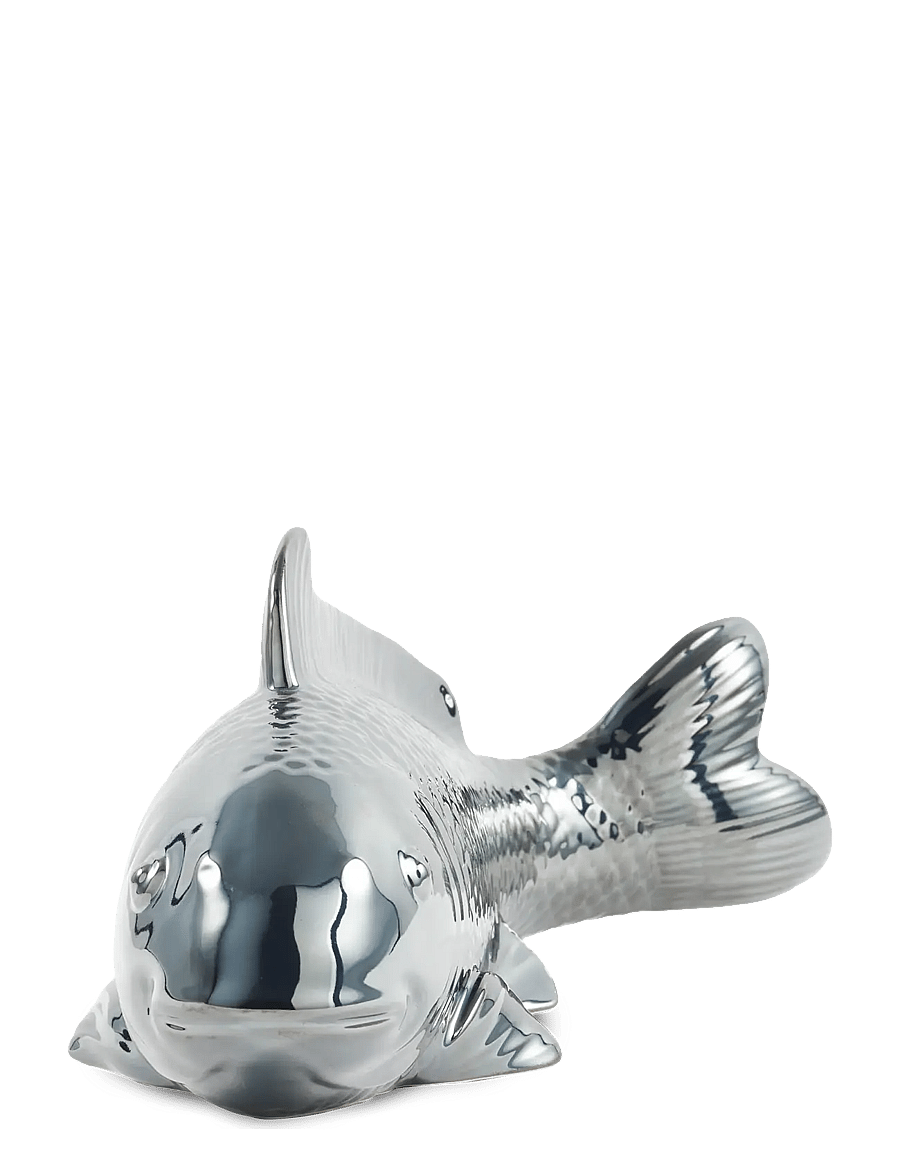 POLSPOTTEN - moneybox fish metallic - dark grey - 2