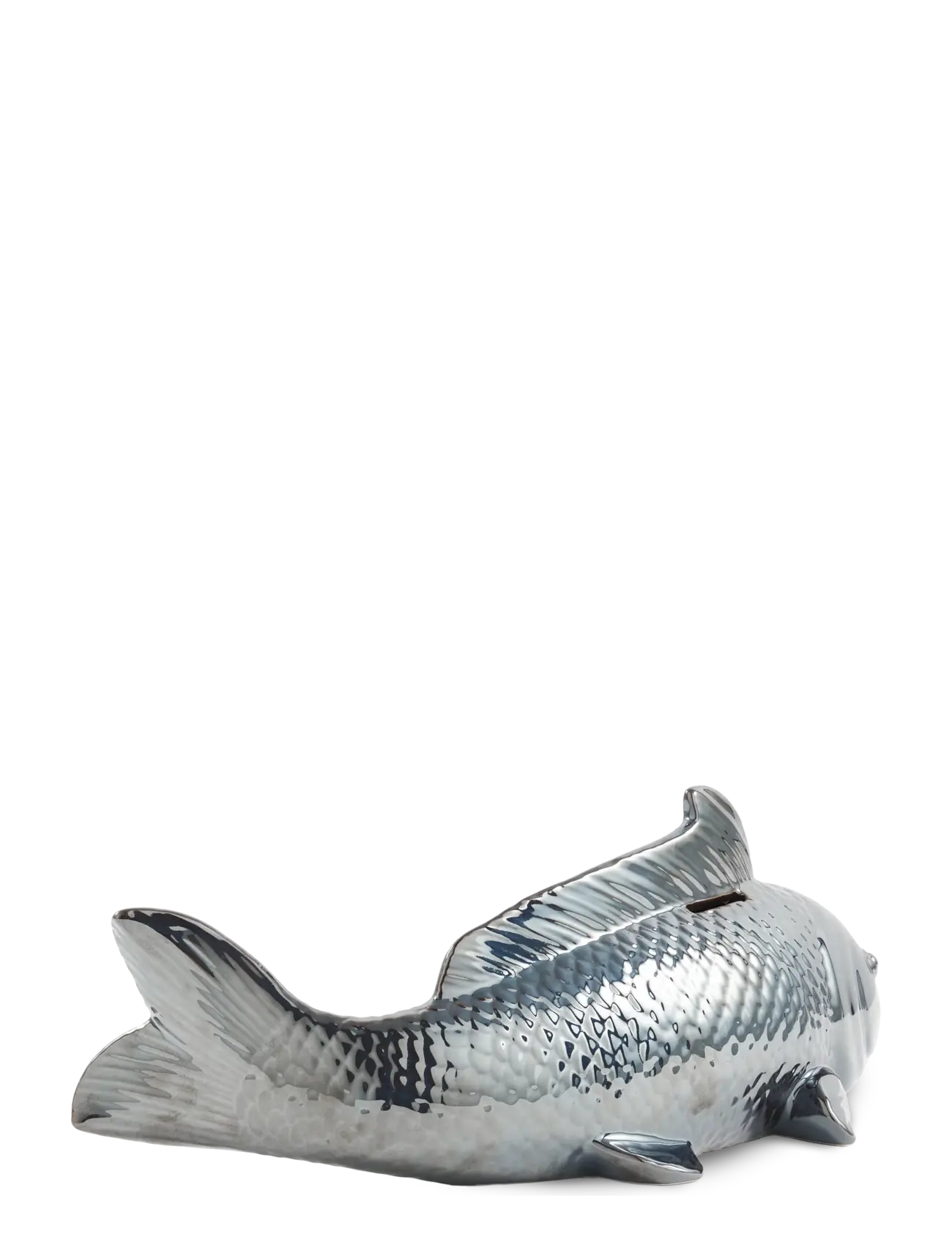 POLSPOTTEN - moneybox fish metallic - dark grey - 4