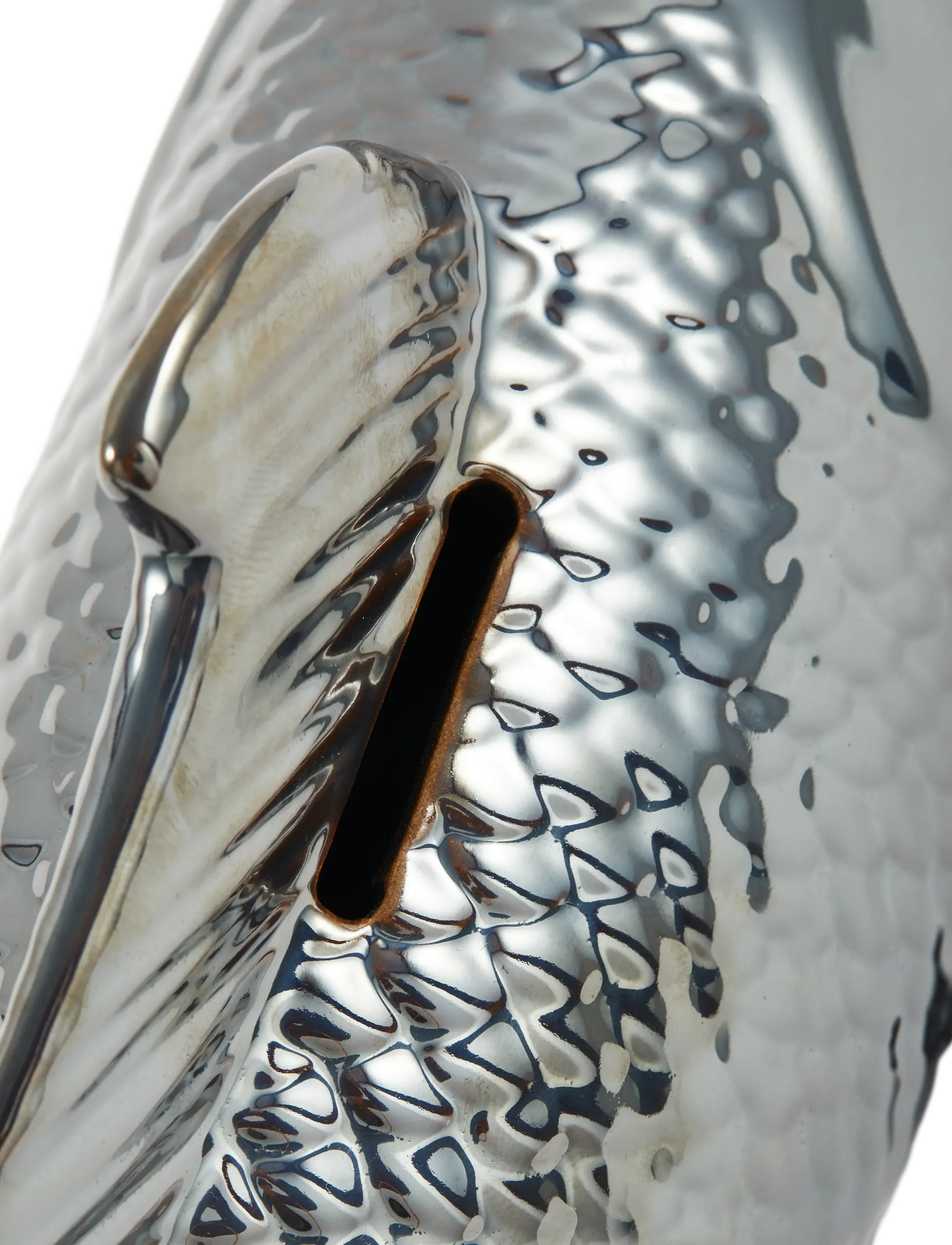 POLSPOTTEN - moneybox fish metallic - dark grey - 5